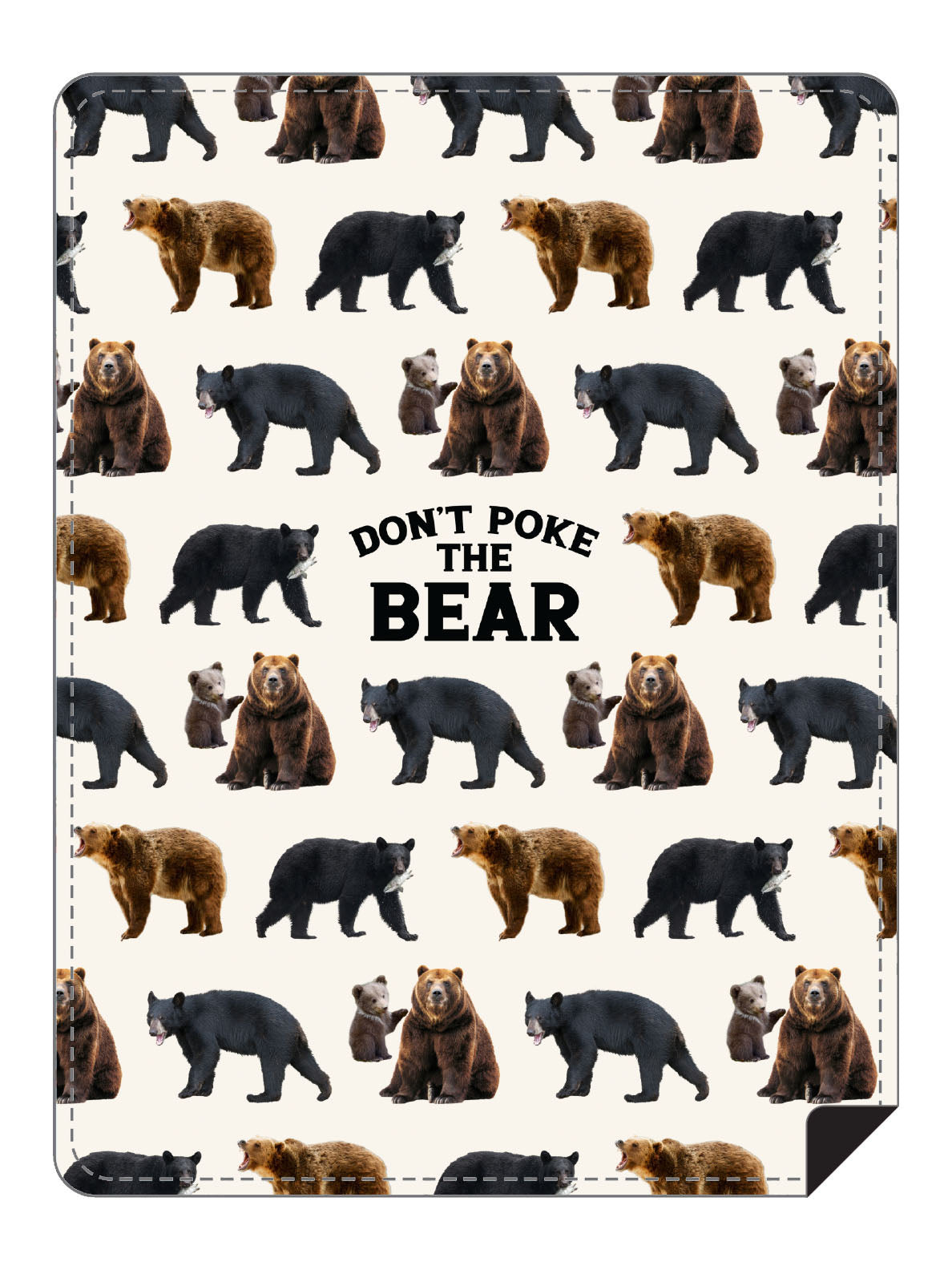BRIEF INSANITY Don't Poke The Bear Throw Blanket