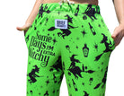 Some Days I'm Witchy pajama lounge pants close up of first front half of pants (on model waist down)