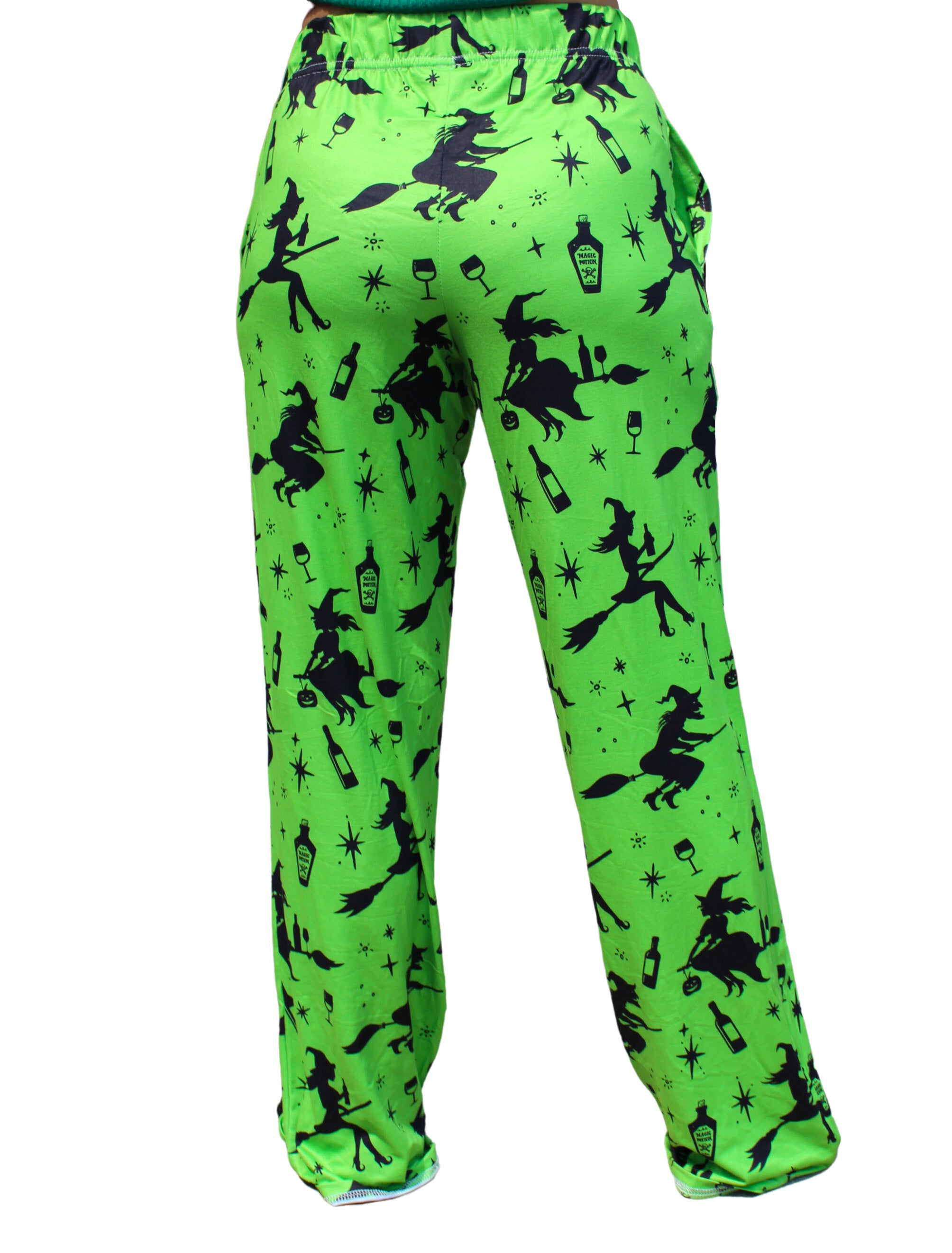 Some Days I'm Witchy pajama lounge pants back view (on model waist down)