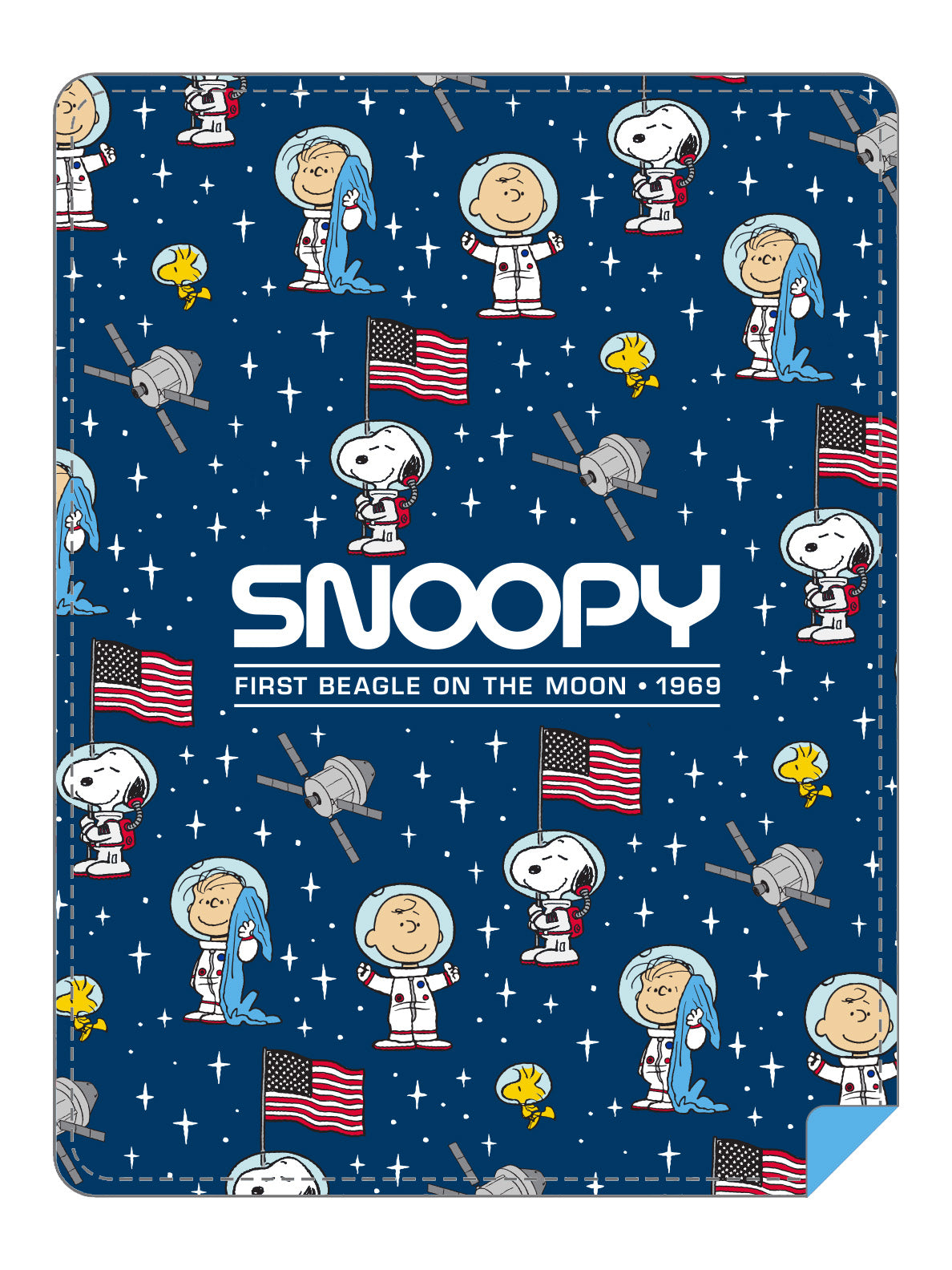 BRIEF INSANITY Snoopy Space Plush Throw Blanket 