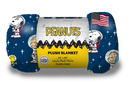 BRIEF INSANITY Snoopy Space Plush Throw Blanket Rolled