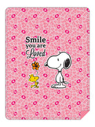 BRIEF INSANITY Snoopy Smile You Are Loved Throw Blanket