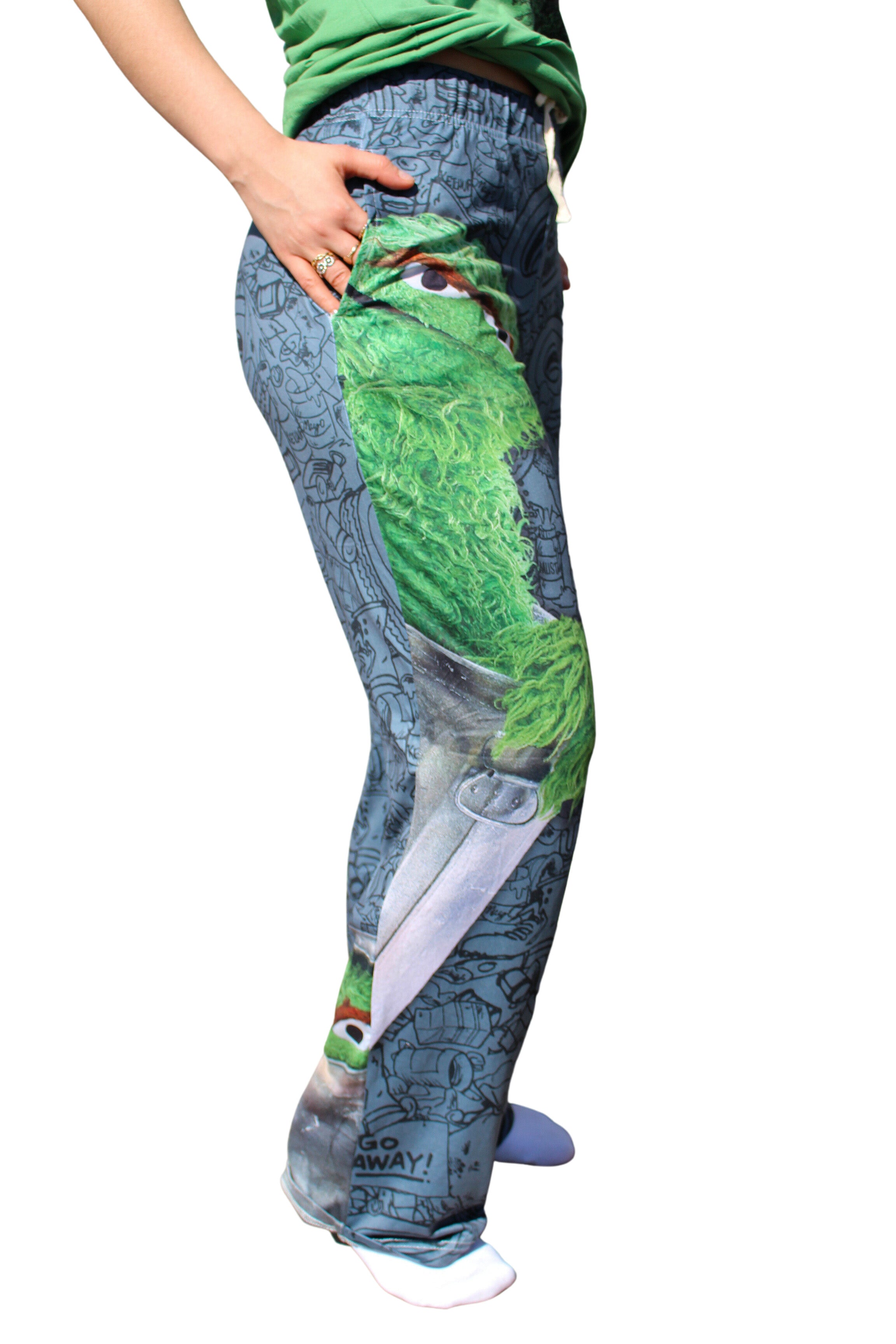 Oscar The Grouch pants side view