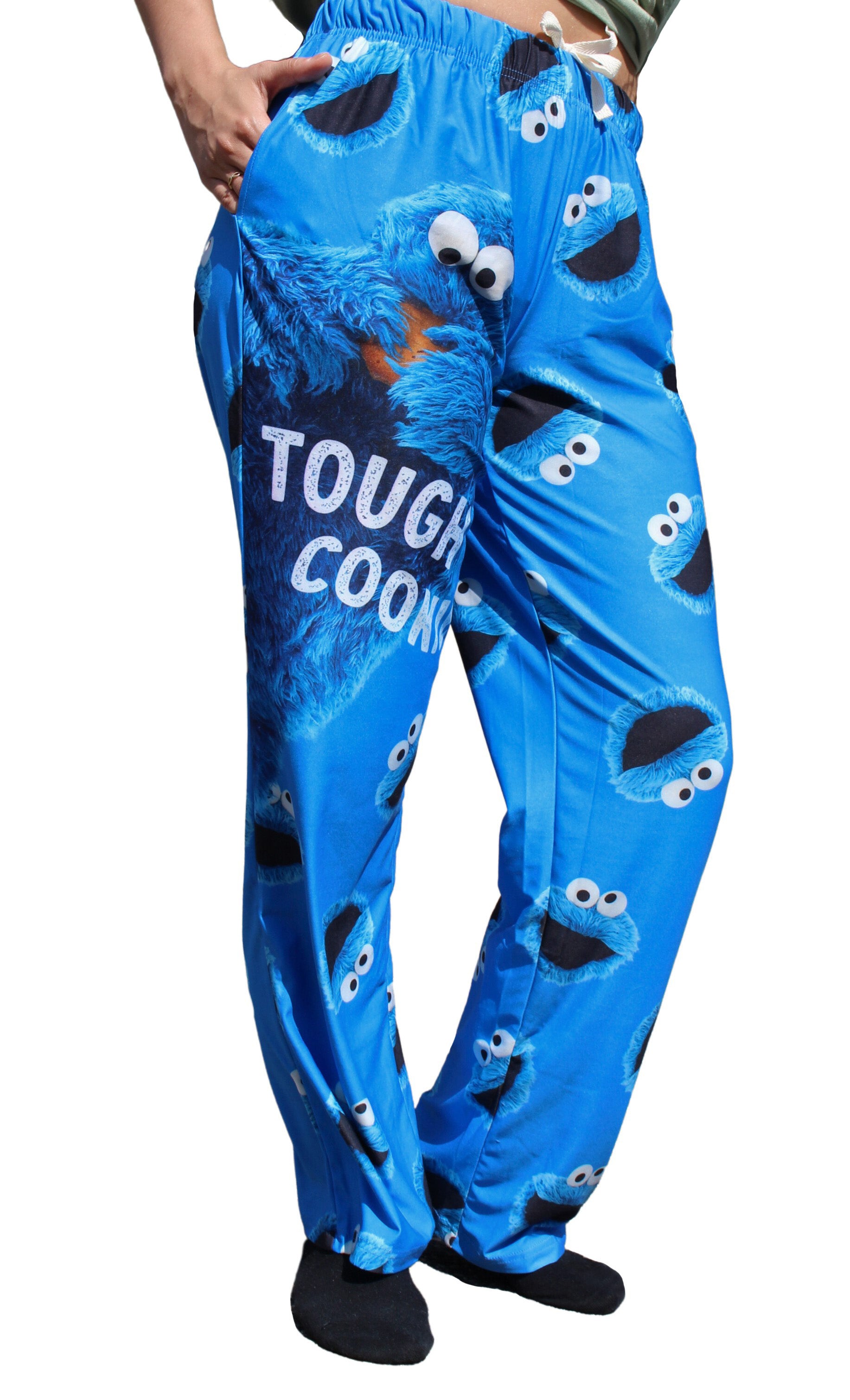 Tough Cookie Pajama Lounge Pants on model right side view (waist down)