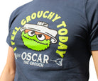 I Feel Grouchy Shirt on model front view close up of graphic and text
