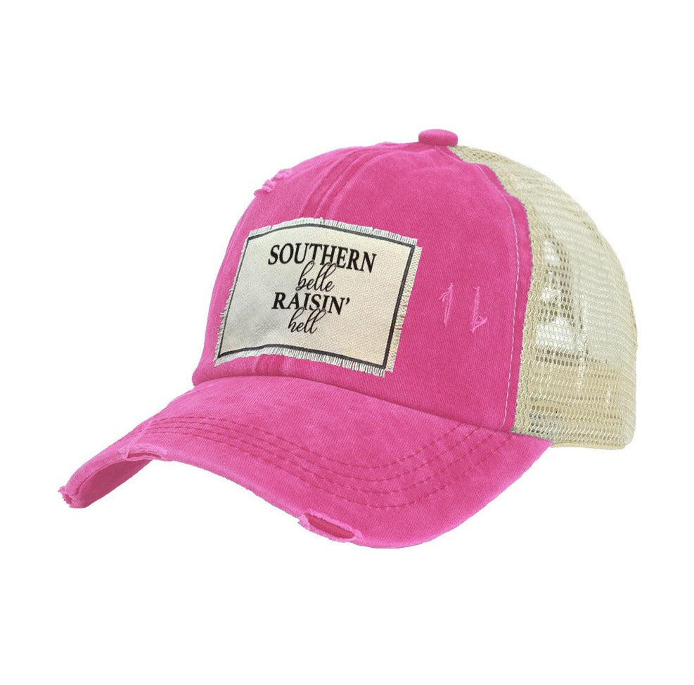 BRIEF INSANITY Southern Belle - Vintage Distressed Trucker Adult Hat
