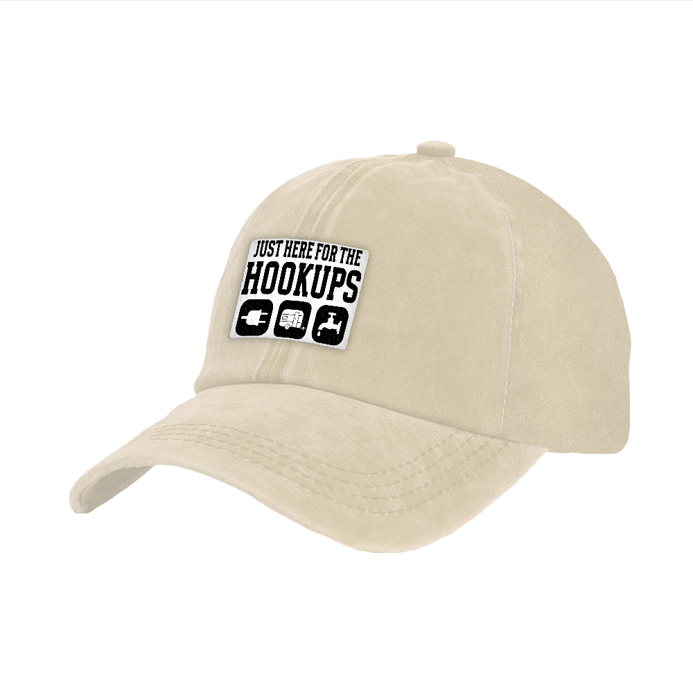 BRIEF INSANITY's Here For the Hookups Faux Suede Patch Adult Cap