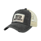 BRIEF INSANITY Suck It Up Buttercup - Vintage Distressed Trucker Adult Hat