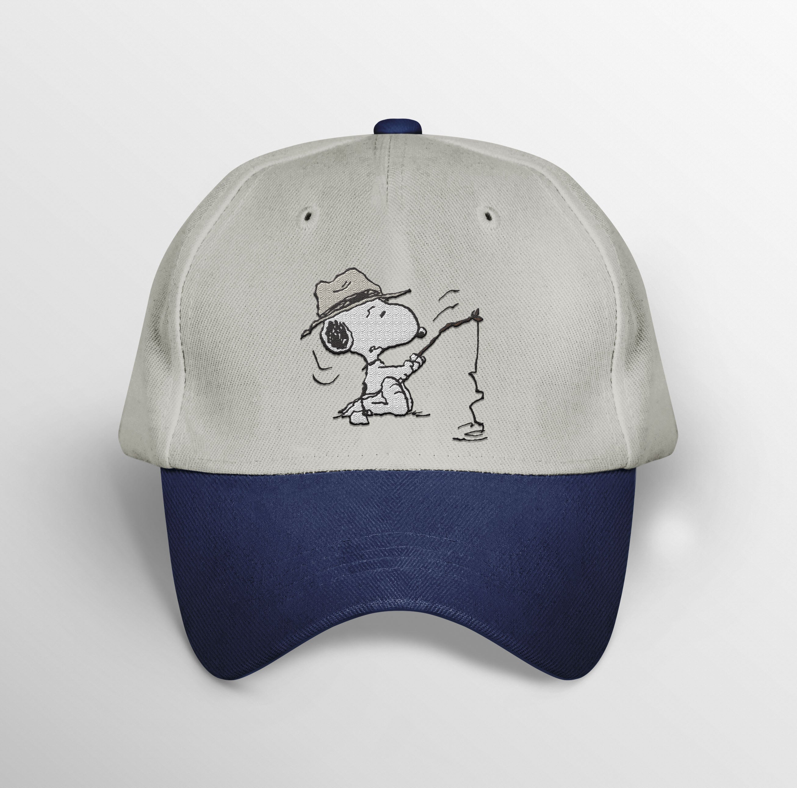 Snoopy Fishing Embroidered Cap