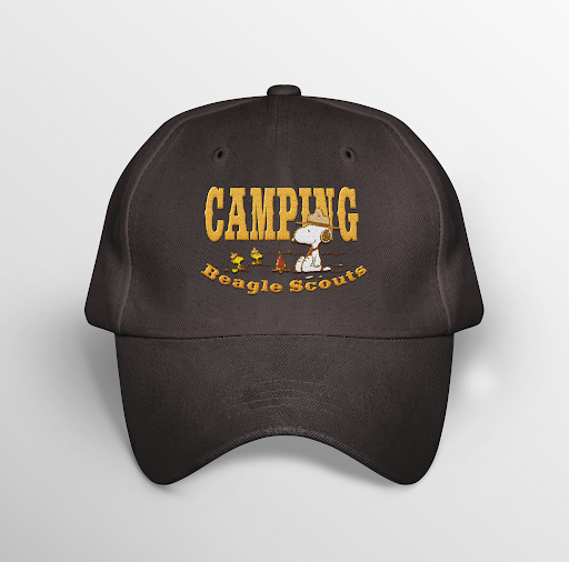 Snoopy Camping Embroidered Cap