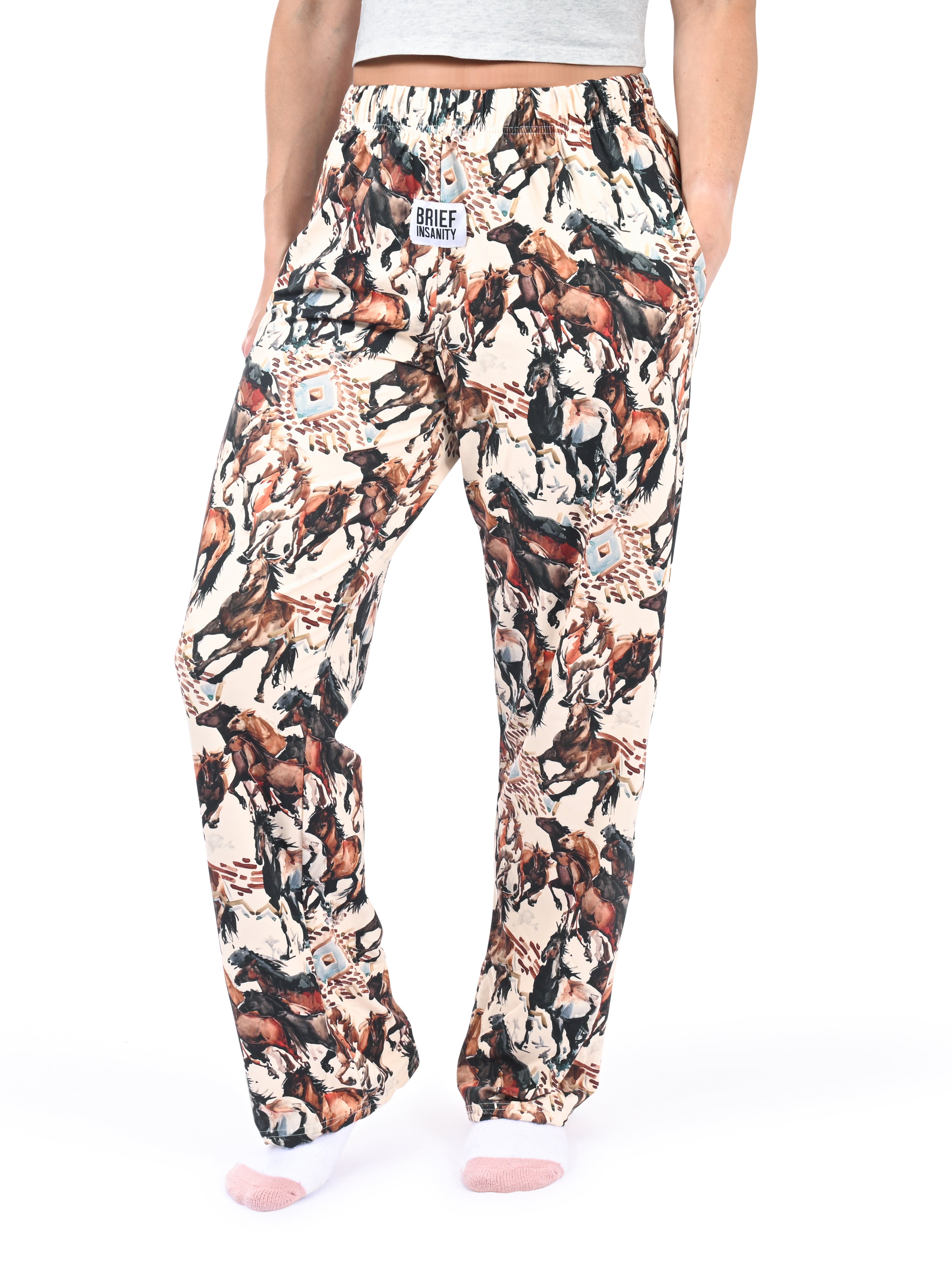 Rustic Horse Pajama Pants side angle view
