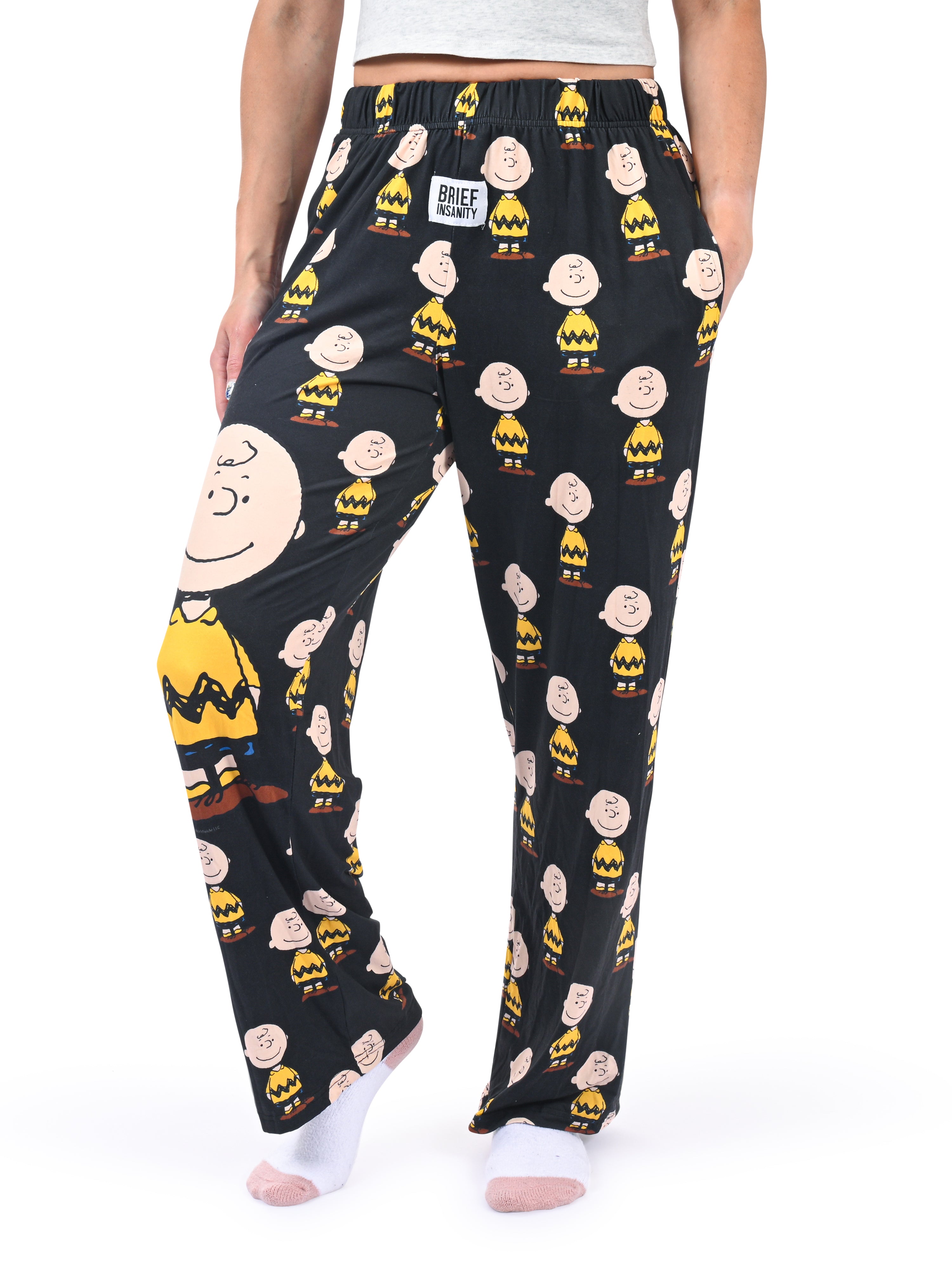 Snoopy Charlie Brown Lounge Pants side angle view