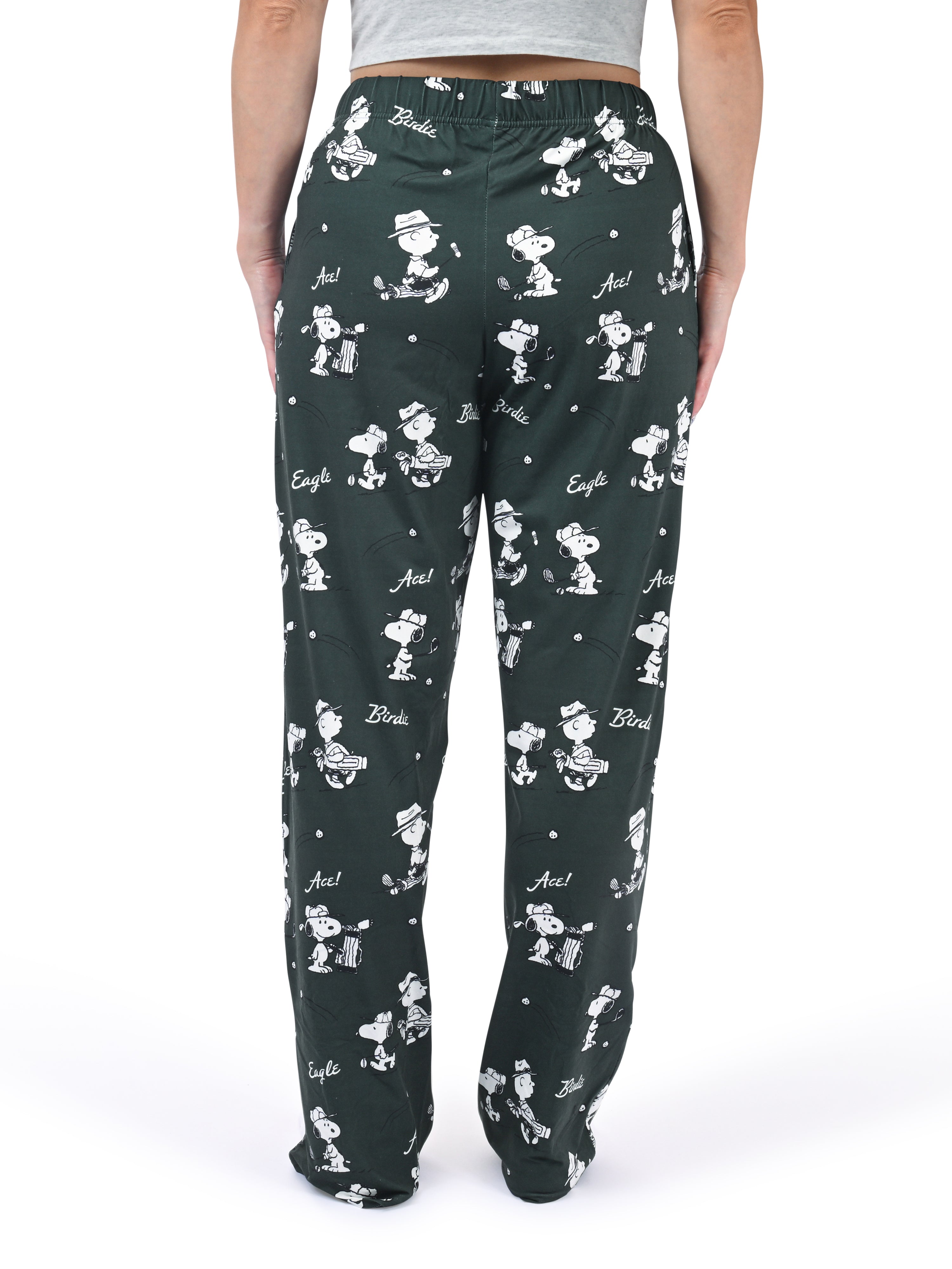 Snoopy Golf Pajama Pants back view