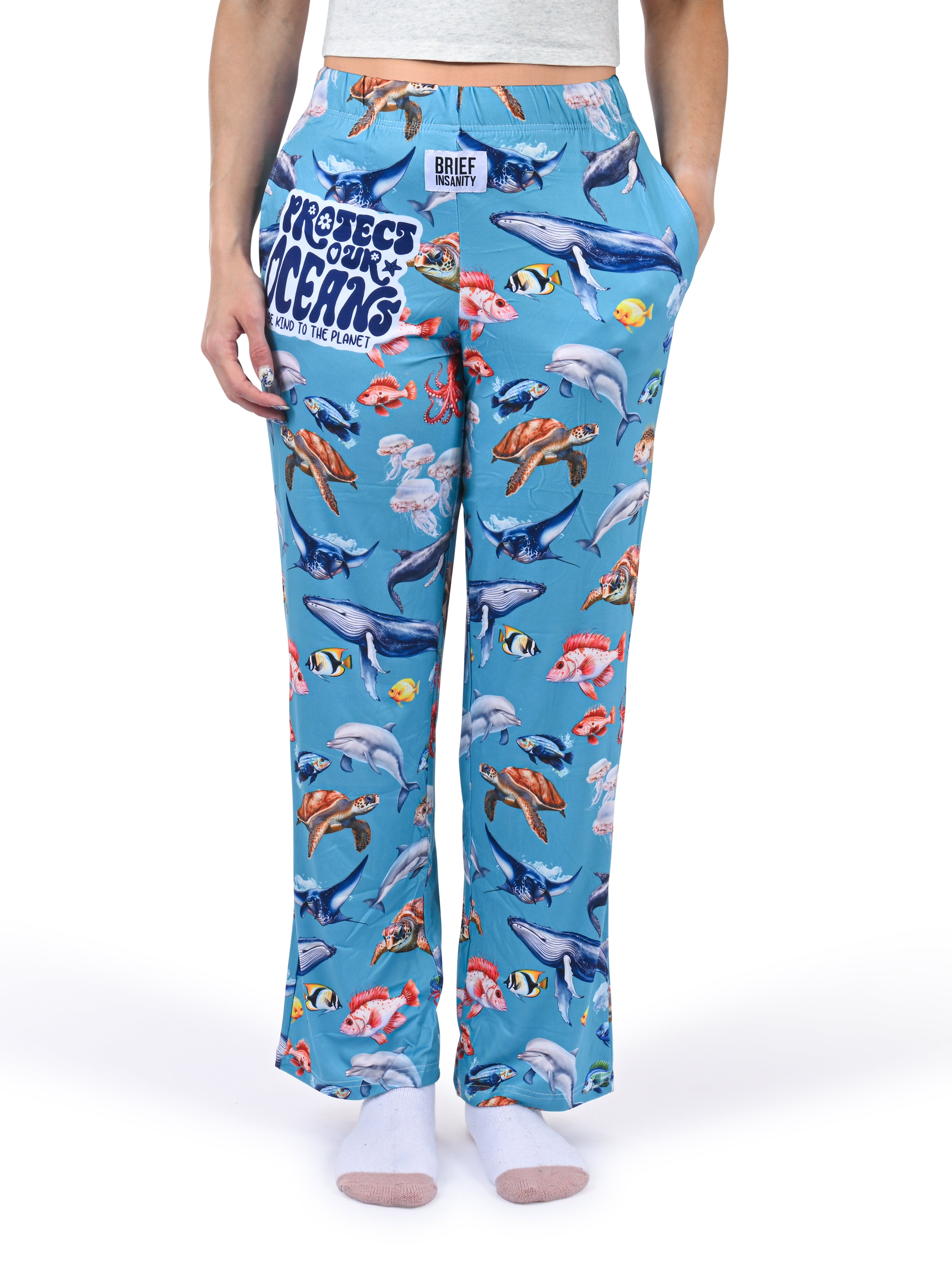 Protect Our Oceans Lounge Pants front view