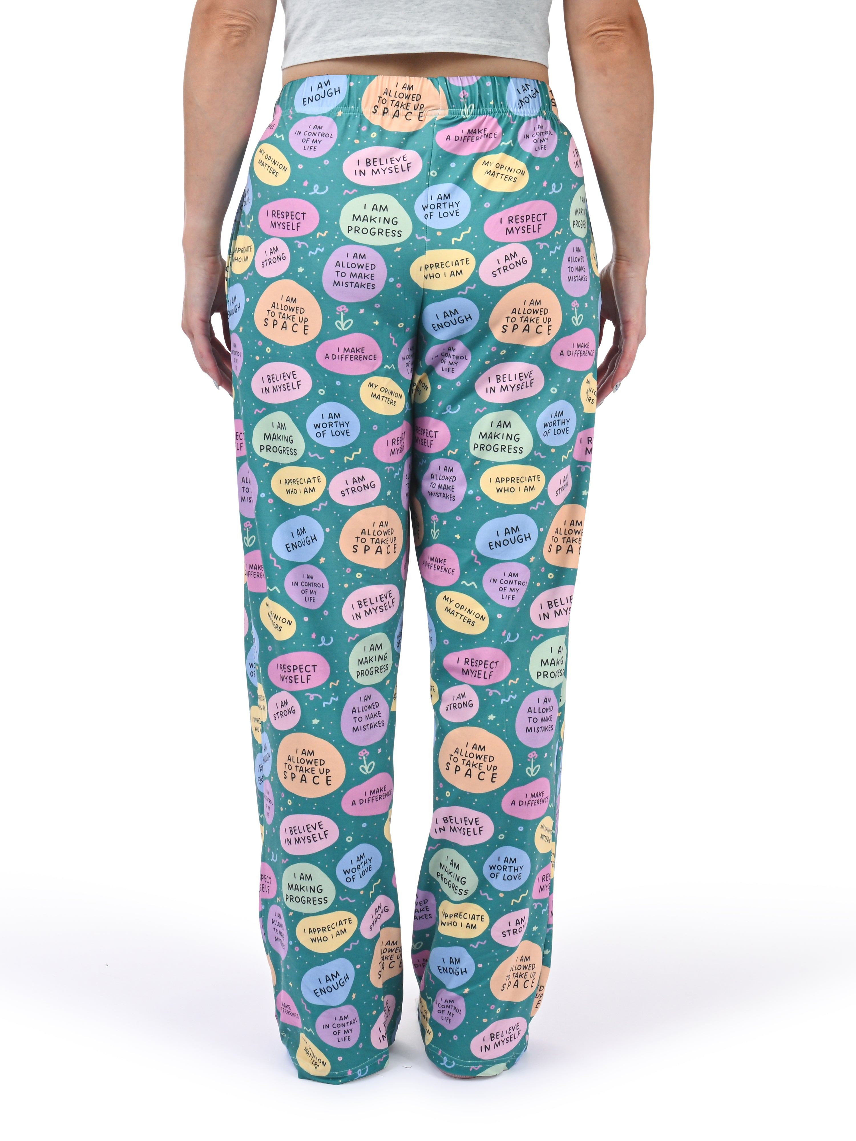 Positive Affirmations Pajama Pants back view