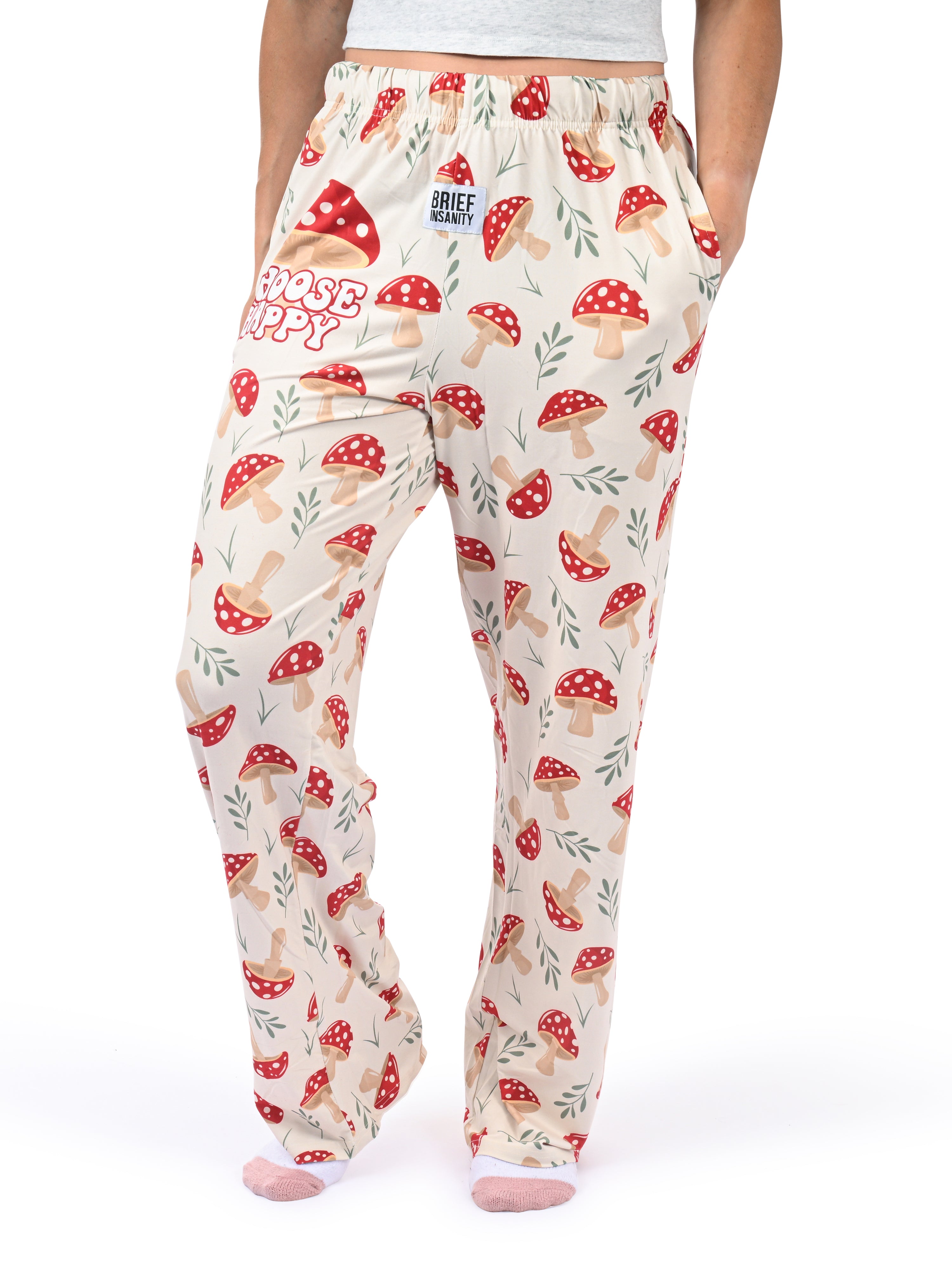 Choose Happy Mushroom Lounge Pants side angle view