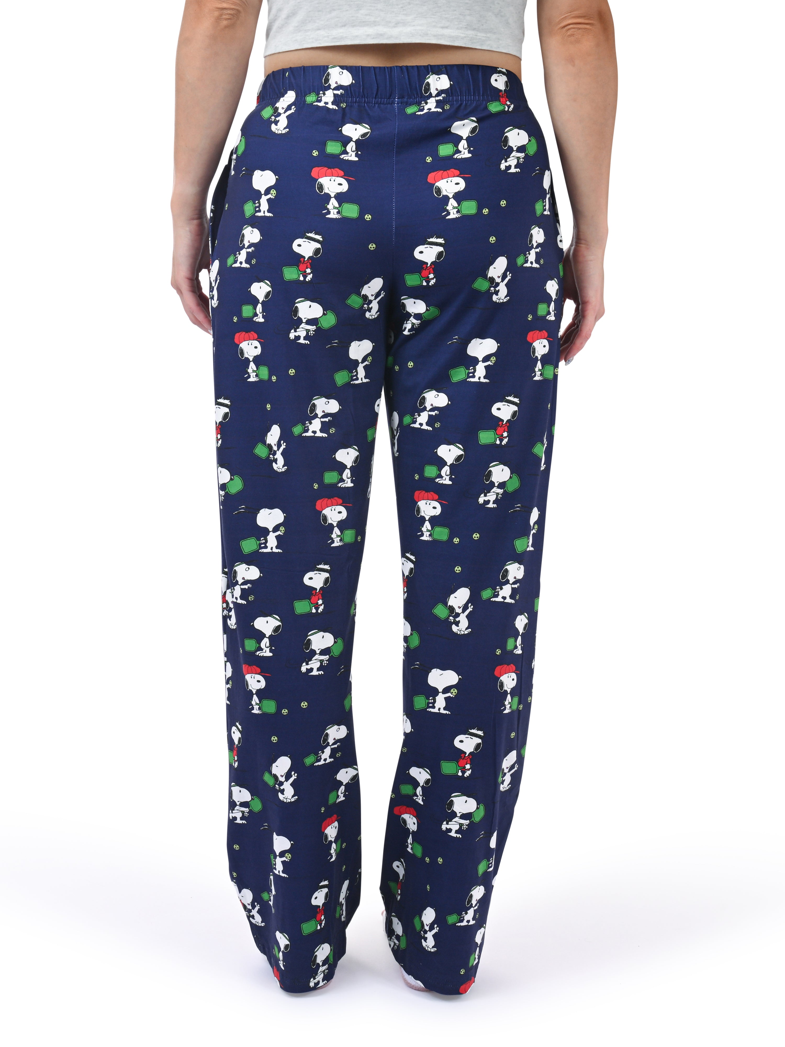 Snoopy Pickleball Pajama Pants back view