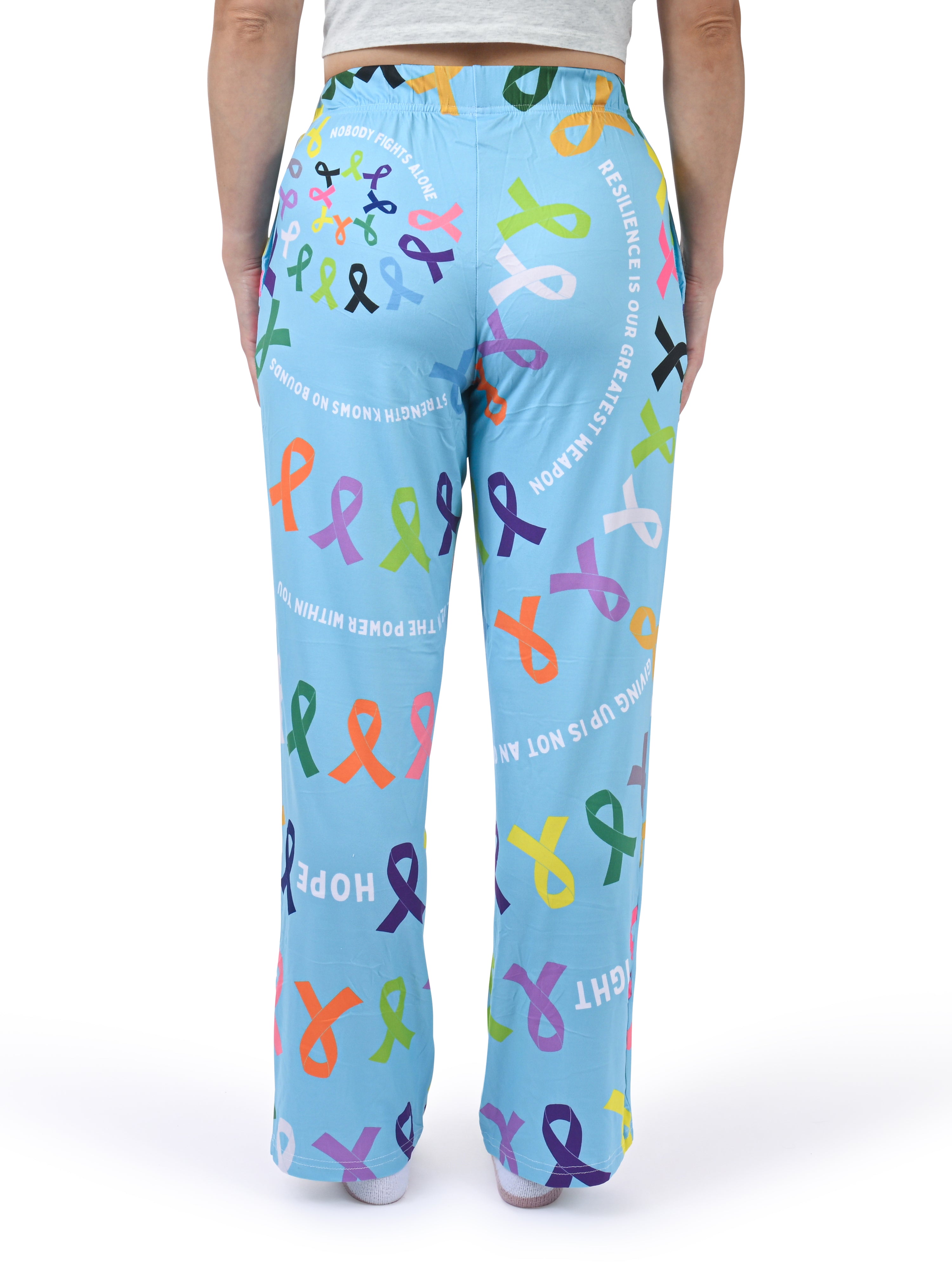 Cancer Warrior Hope Lounge Pants back view