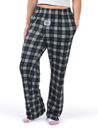 Black Plaid Pajama Pants side angle view