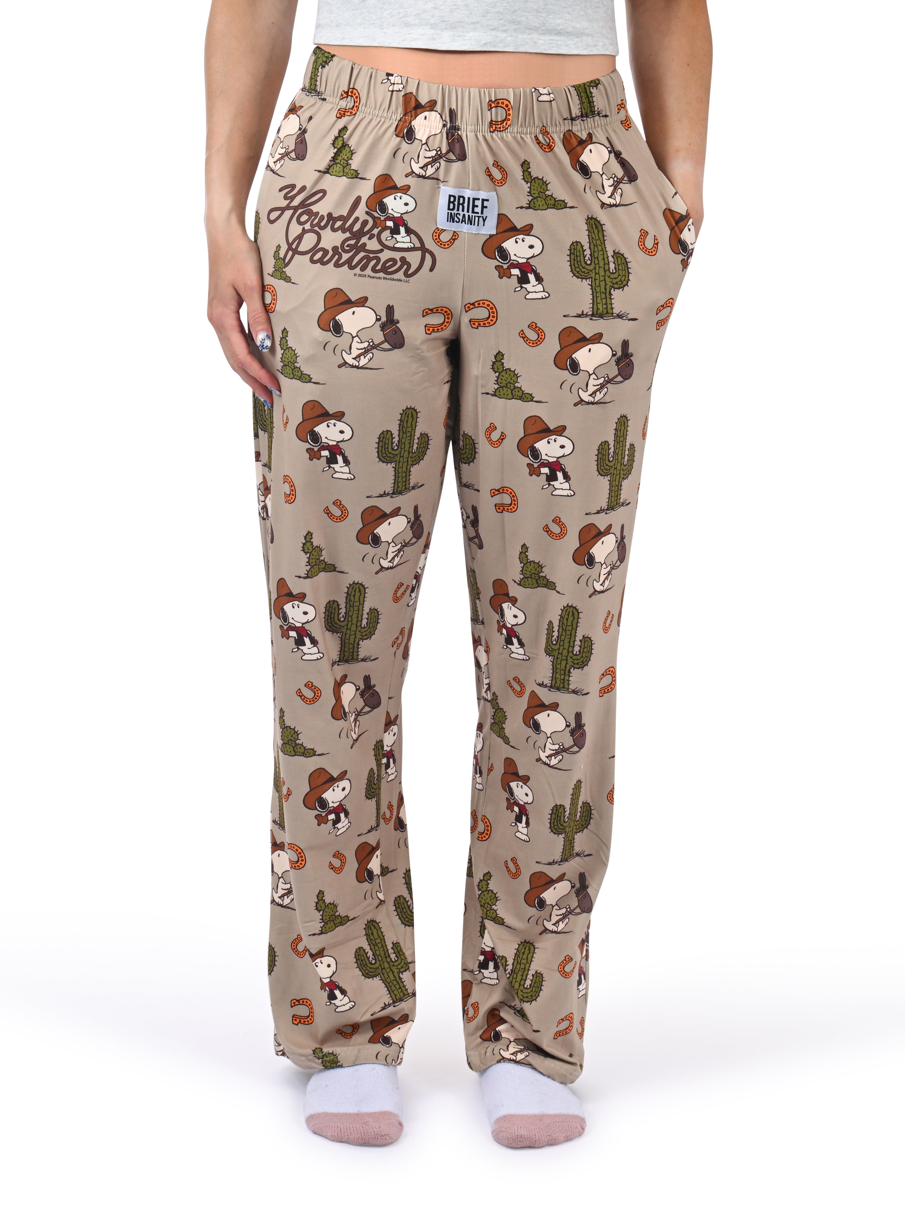 Snoopy Howdy Pajama Pants front view
