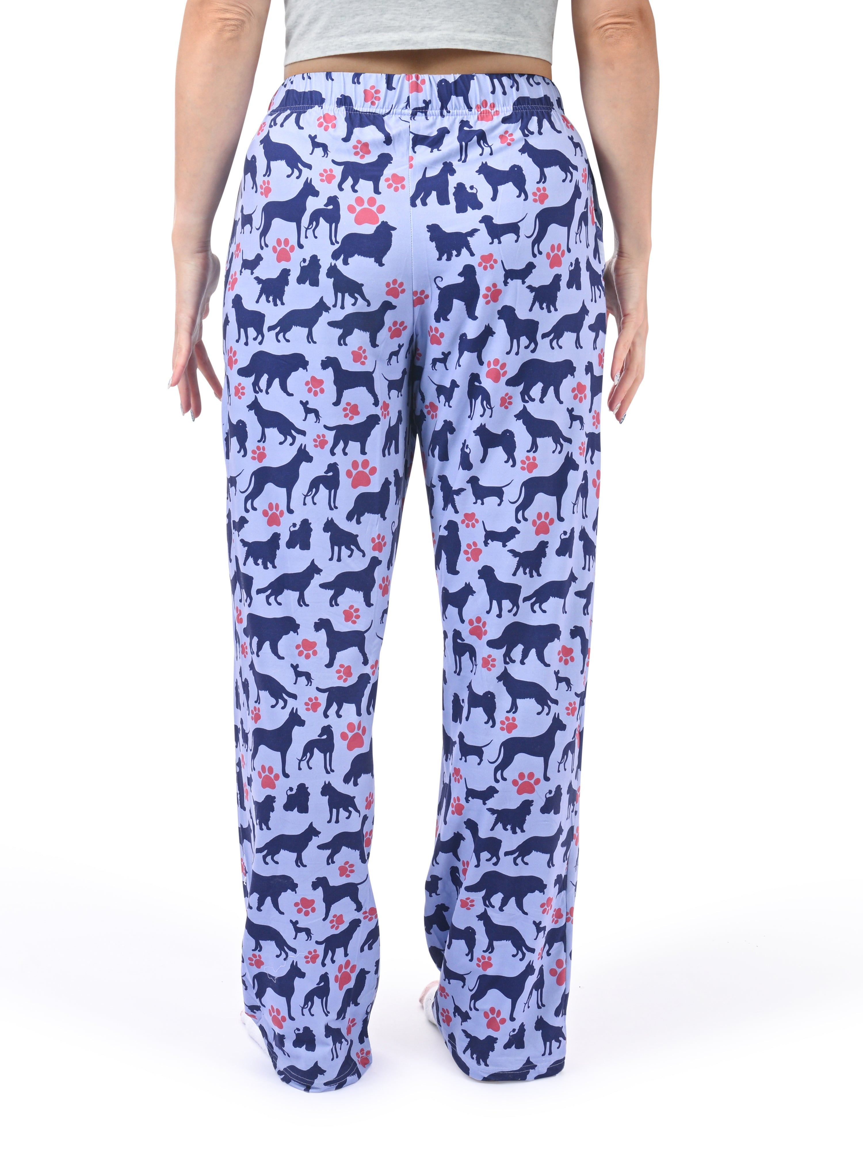 Hug More Dogs Pajama Pants back view