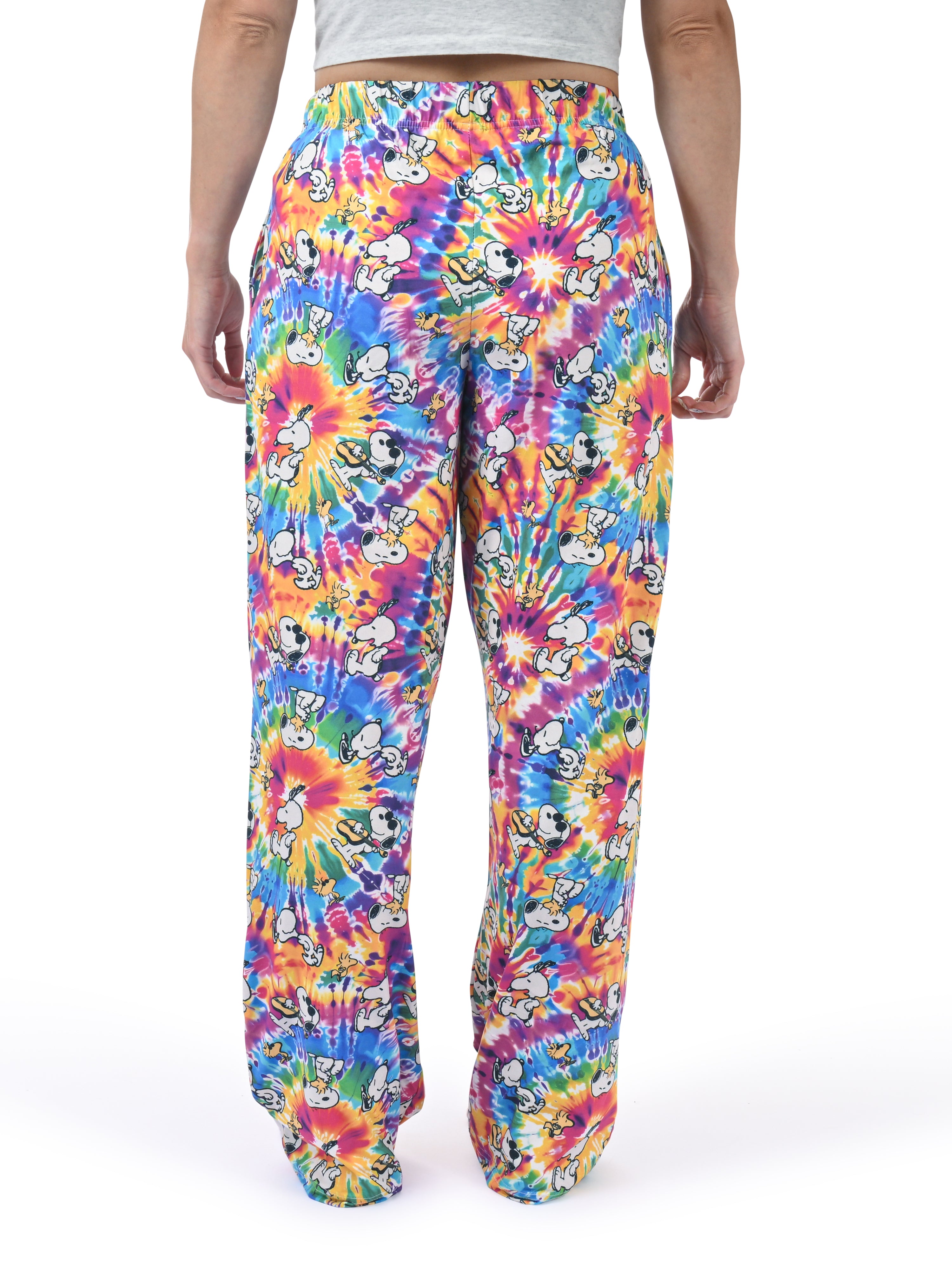 Snoopy Far Out Pajama Pants back view