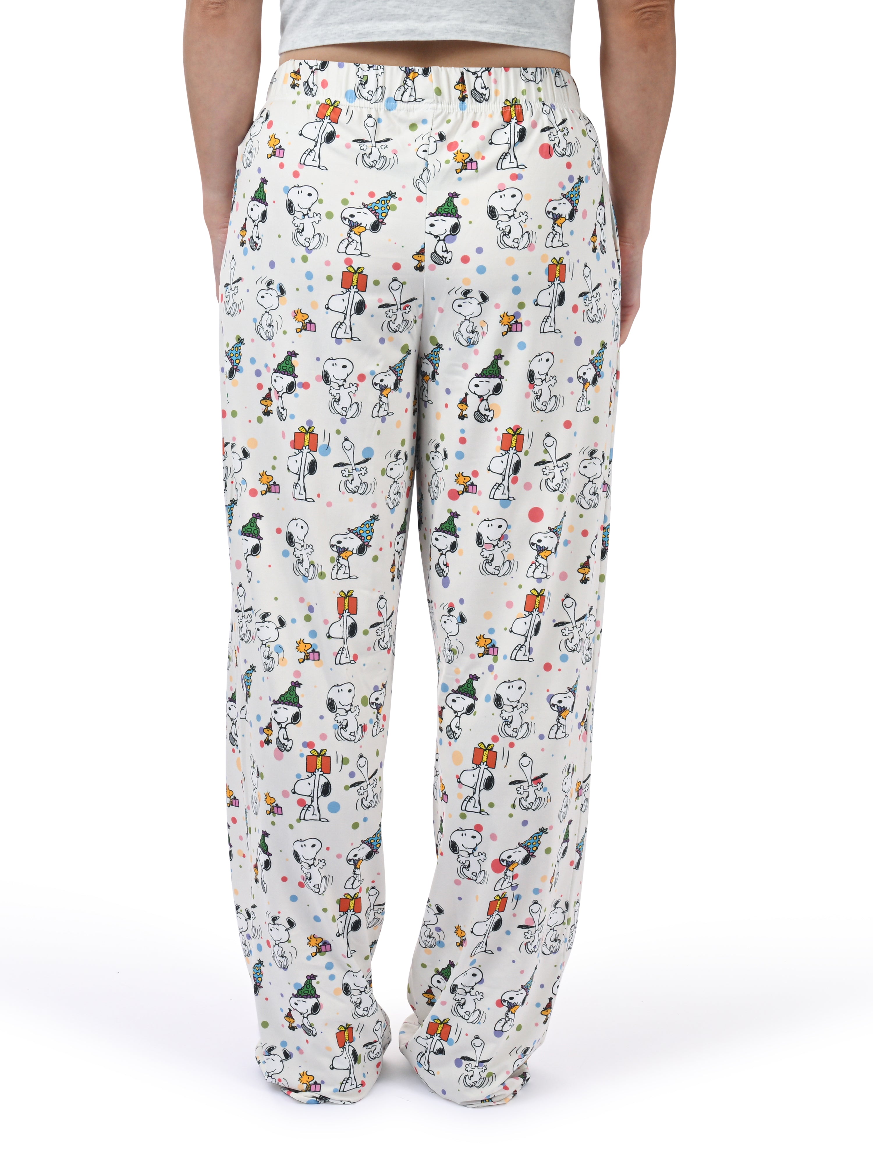 Snoopy Party Pajama Pants back view