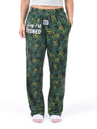 Sorry I'm Stoned Marijuana Lounge Pants front view