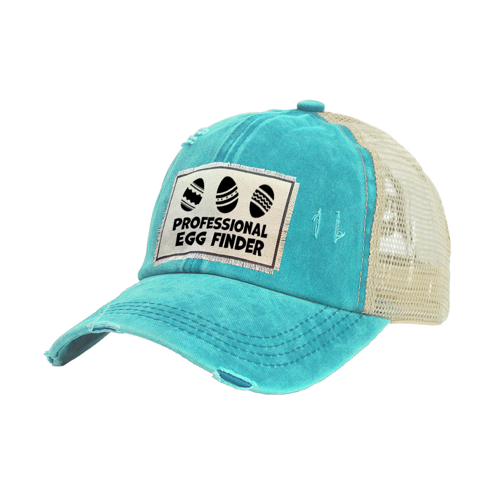BRIEF INSANITY Professional Egg Finder Vintage Distressed Trucker Adult Hat