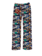 Magical Locations pajama pants showcasing Hogwarts, Diagon Alley, and Platform 9¾ icons – Warner Bros. Discovery