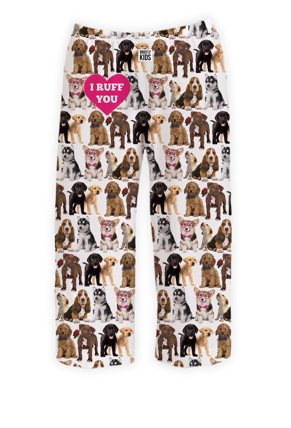 BRIEF INSANITY Briefly Kids | I Ruff You Pajama Lounge Pants