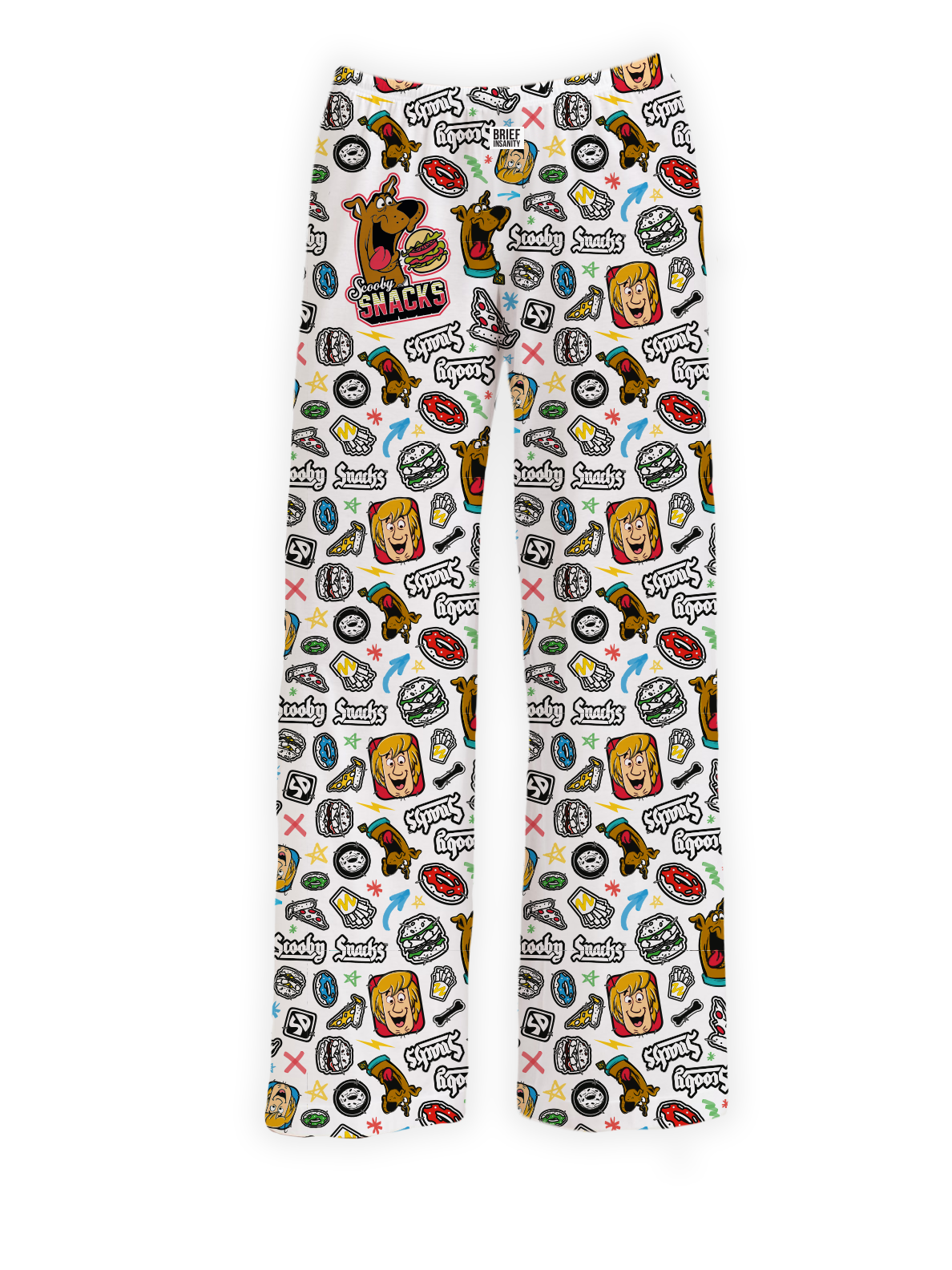 Scooby Snacks pajama pants featuring Scooby-Doo, snack graphics, and bright colorful designs – Warner Bros. Discovery