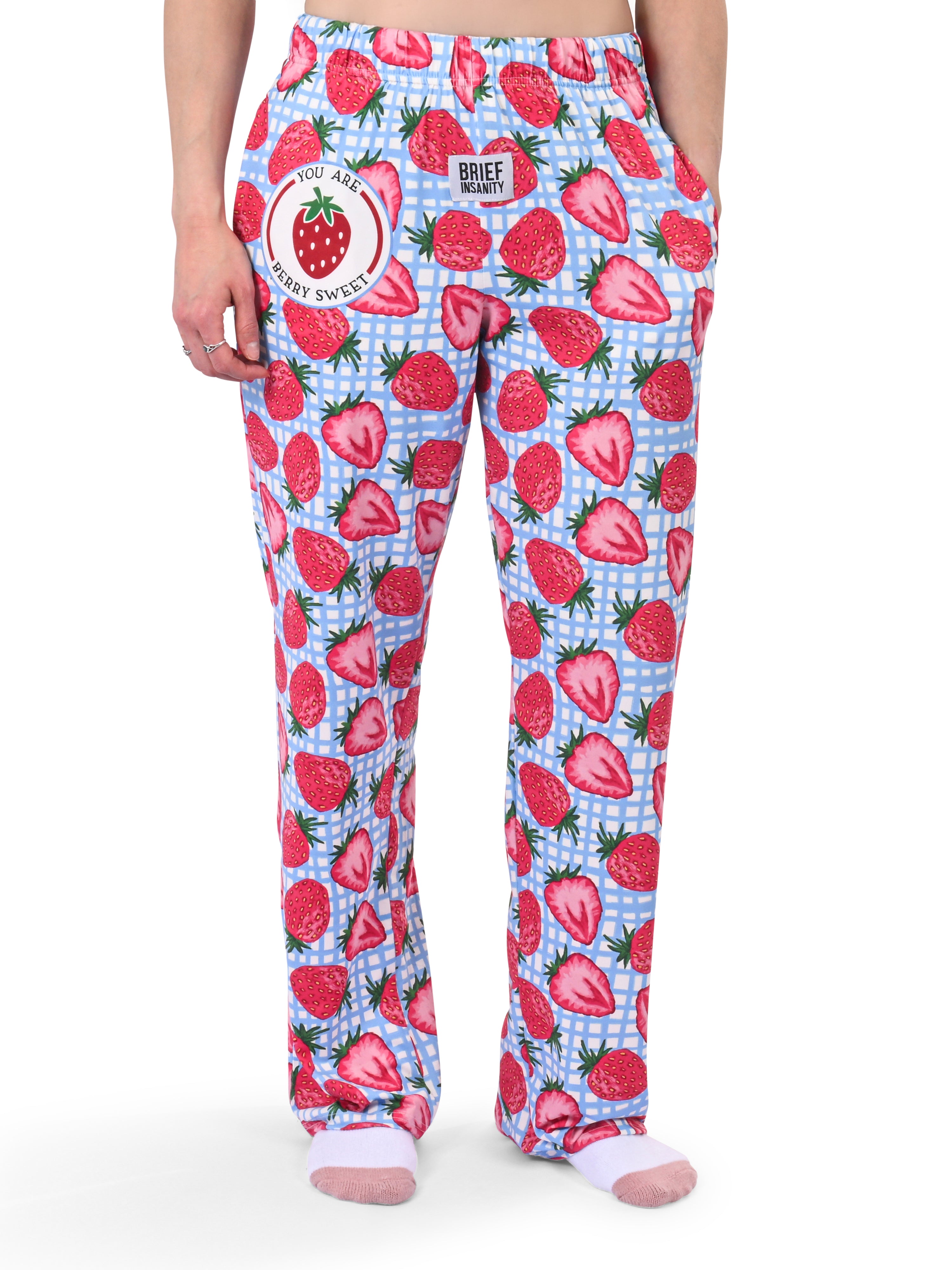 Strawberry Pajama Pants front view