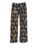 Wile E. Coyote pajama pants with 'The Struggle is Real' text and classic cartoon poses – Warner Bros. Discovery