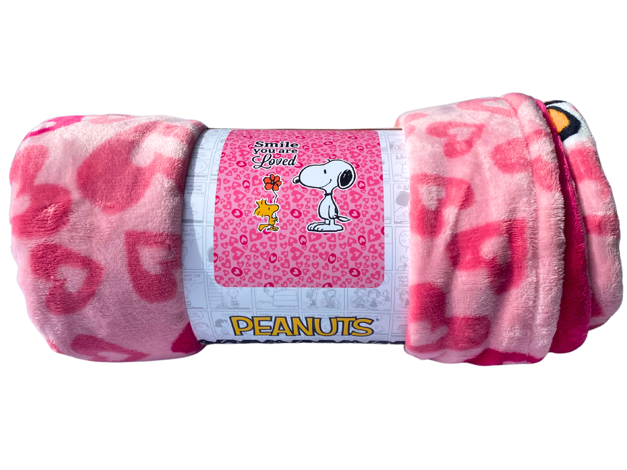 SNUGGLE BUTTS Snoopy Smile You are Loved Plush Throw Blanket Bundle