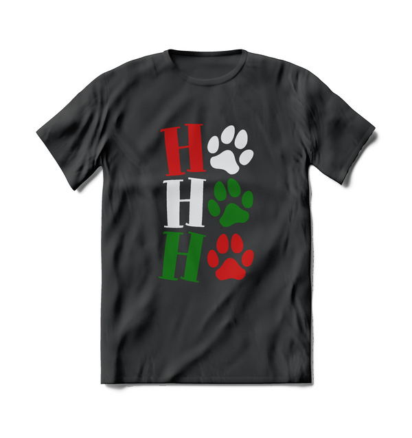 BRIEF INSANITY Festive Paws Short Sleeve T-shirt