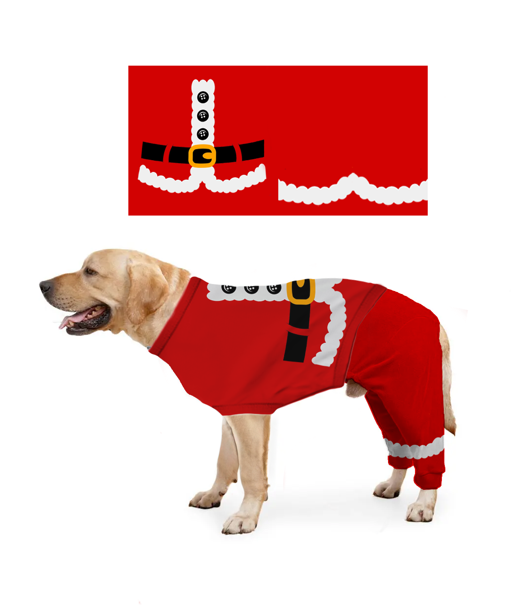 Pup Insanity - Santa Buddy Dog Pajamas