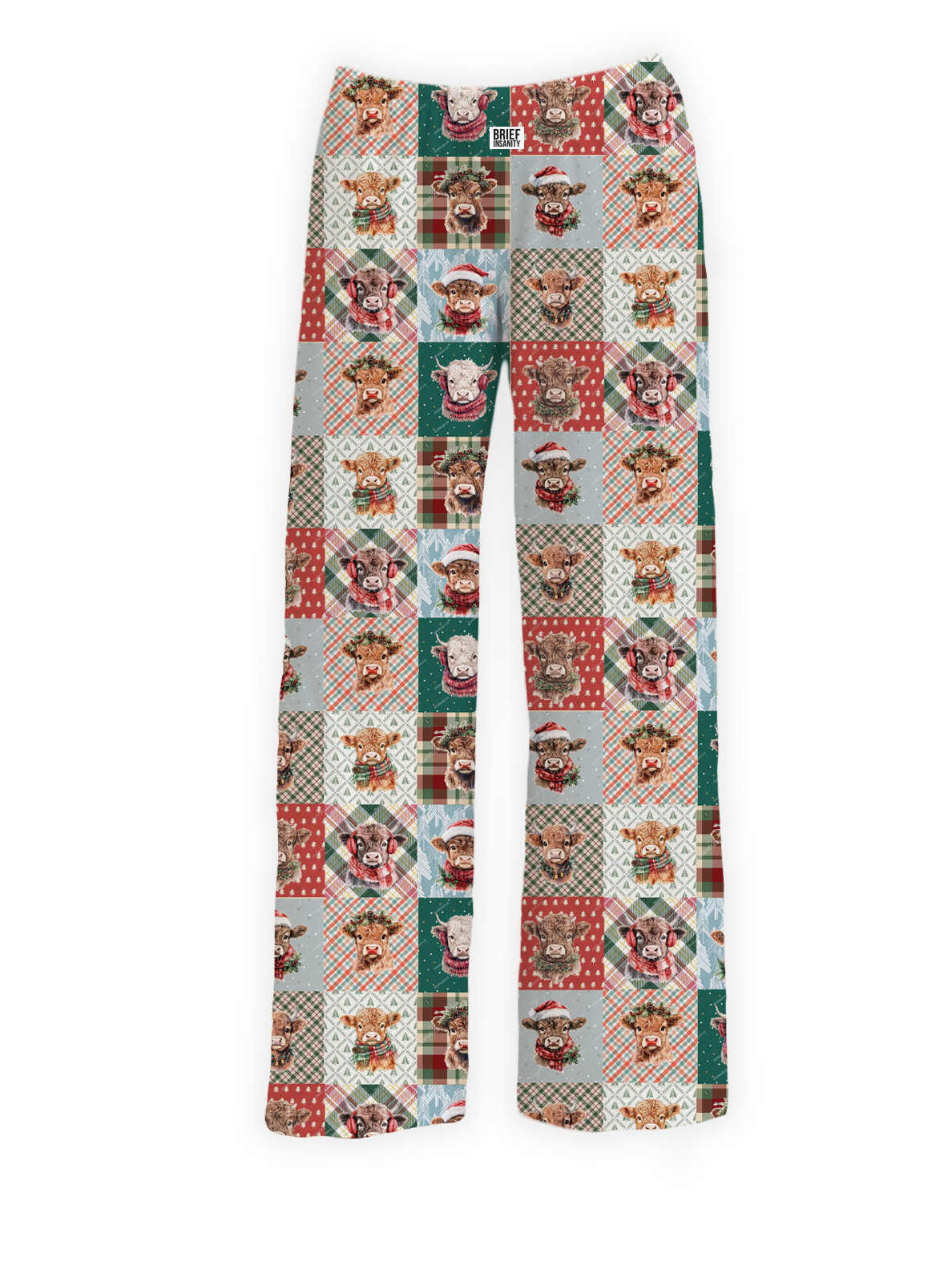 Christmas Highland Cow Quilt Lounge Pants