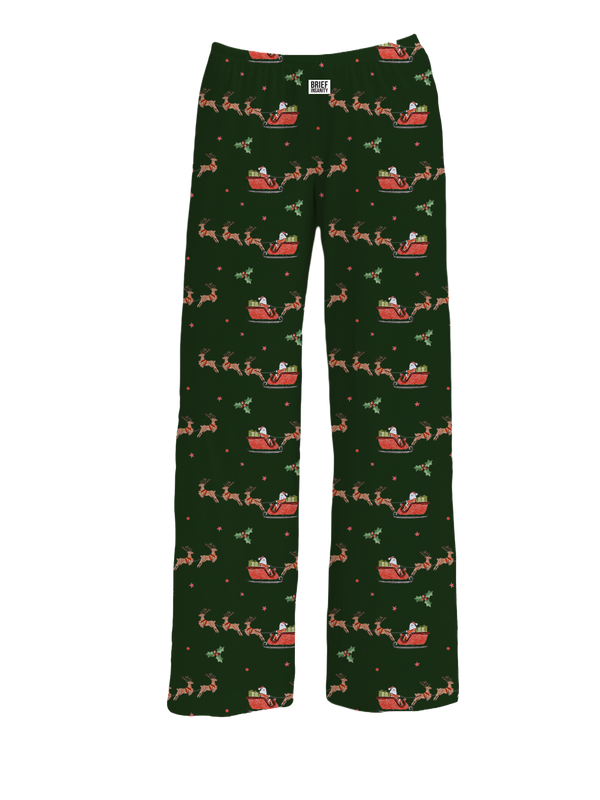 Green Reindeer Christmas Lounge Pants