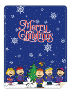 Snoopy Caroling Xmas Throw Blanket