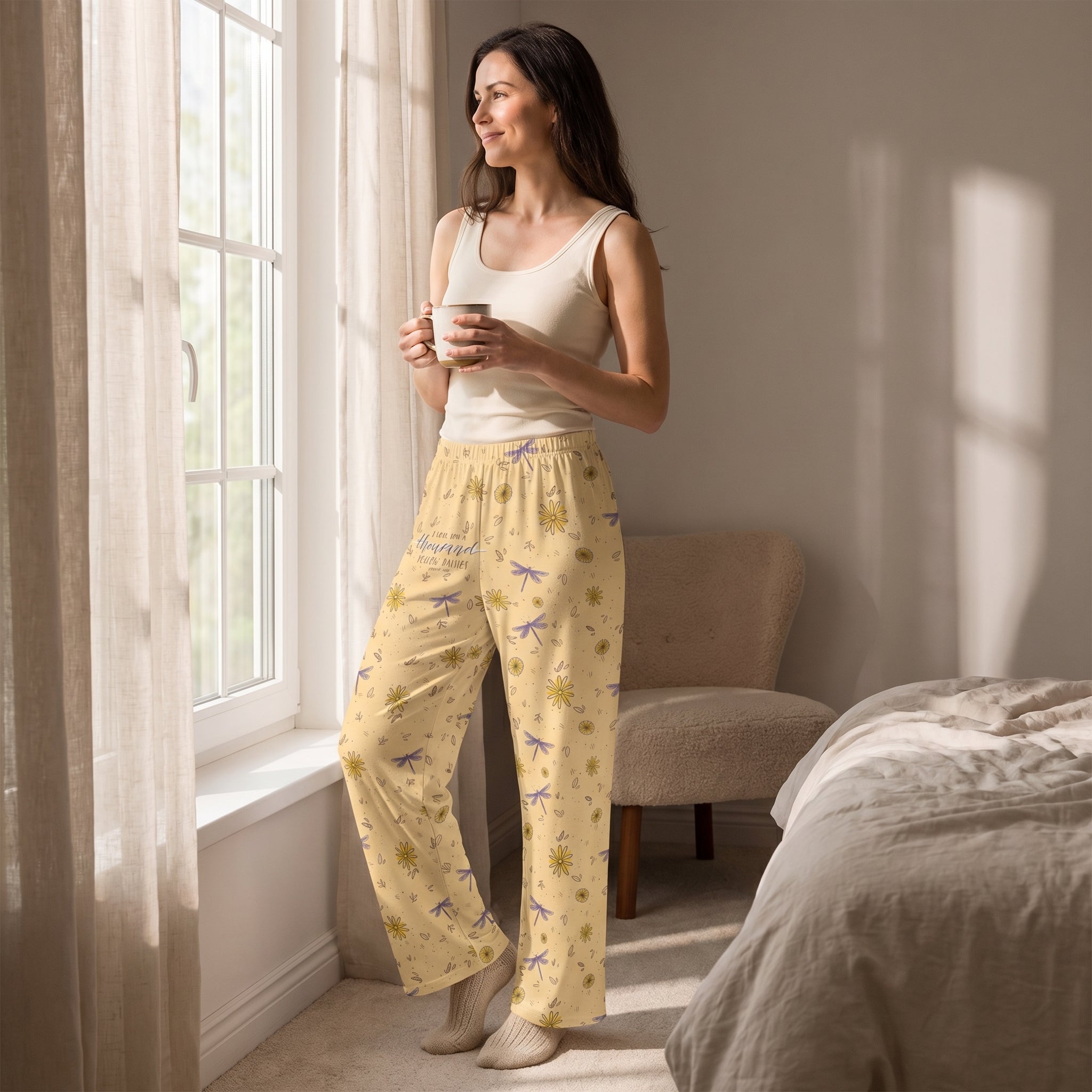Gilmore Girls Thousand Yellow Daisies Lounge Pants