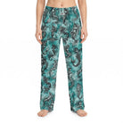 Model wearing Mermaids Pajama Pants with underwater mermaid print on a white background