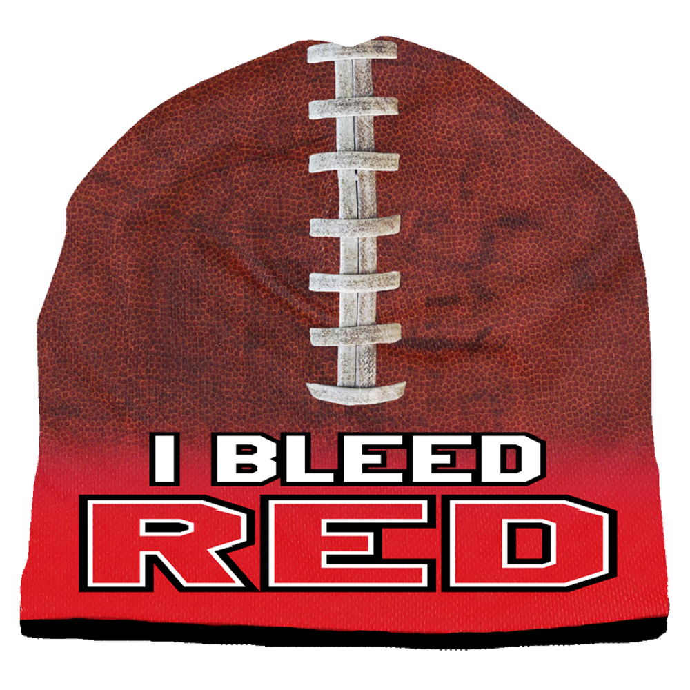 BRIEF INSANITY Red and White State Pride Beanie