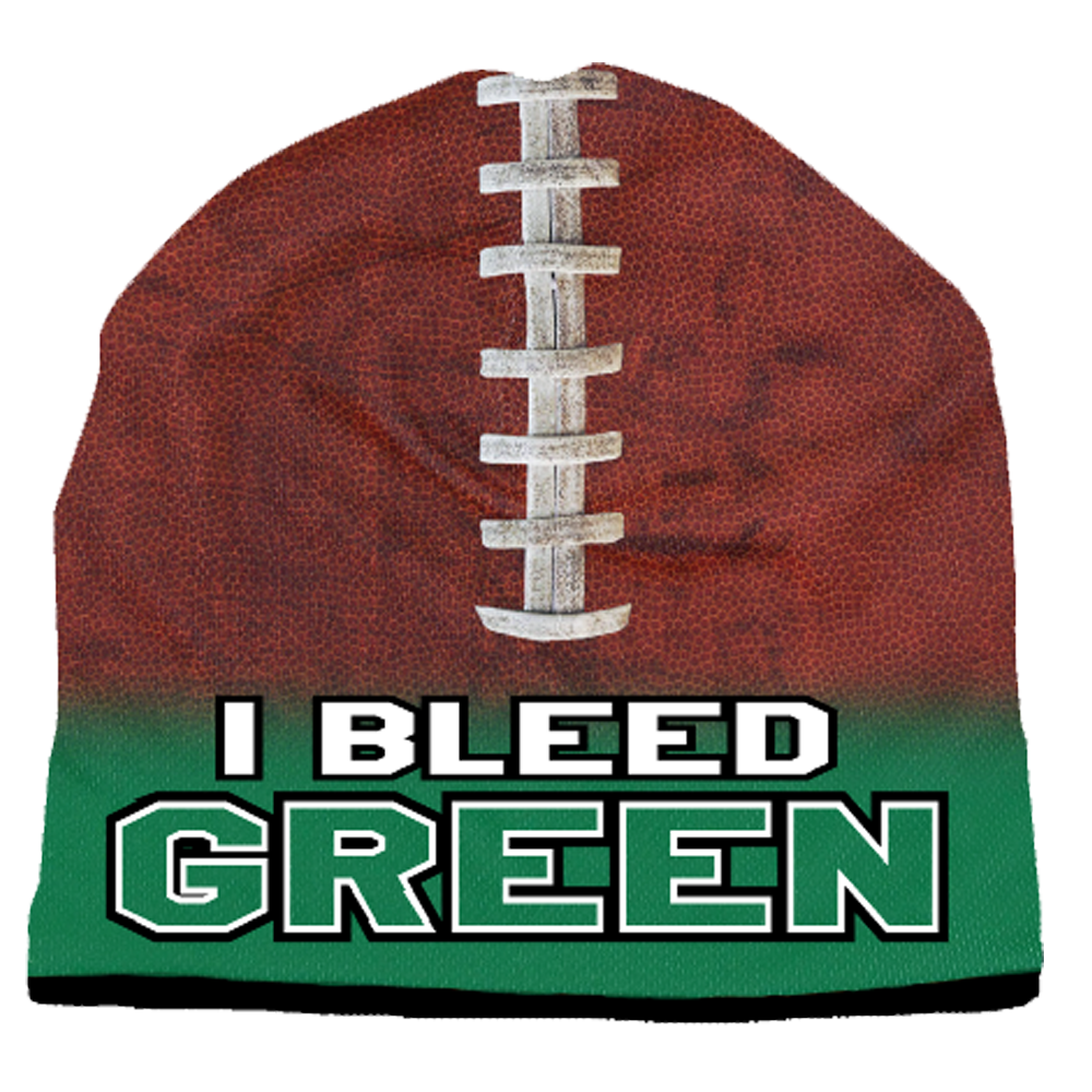 BRIEF INSANITY Green and White State Pride Beanie