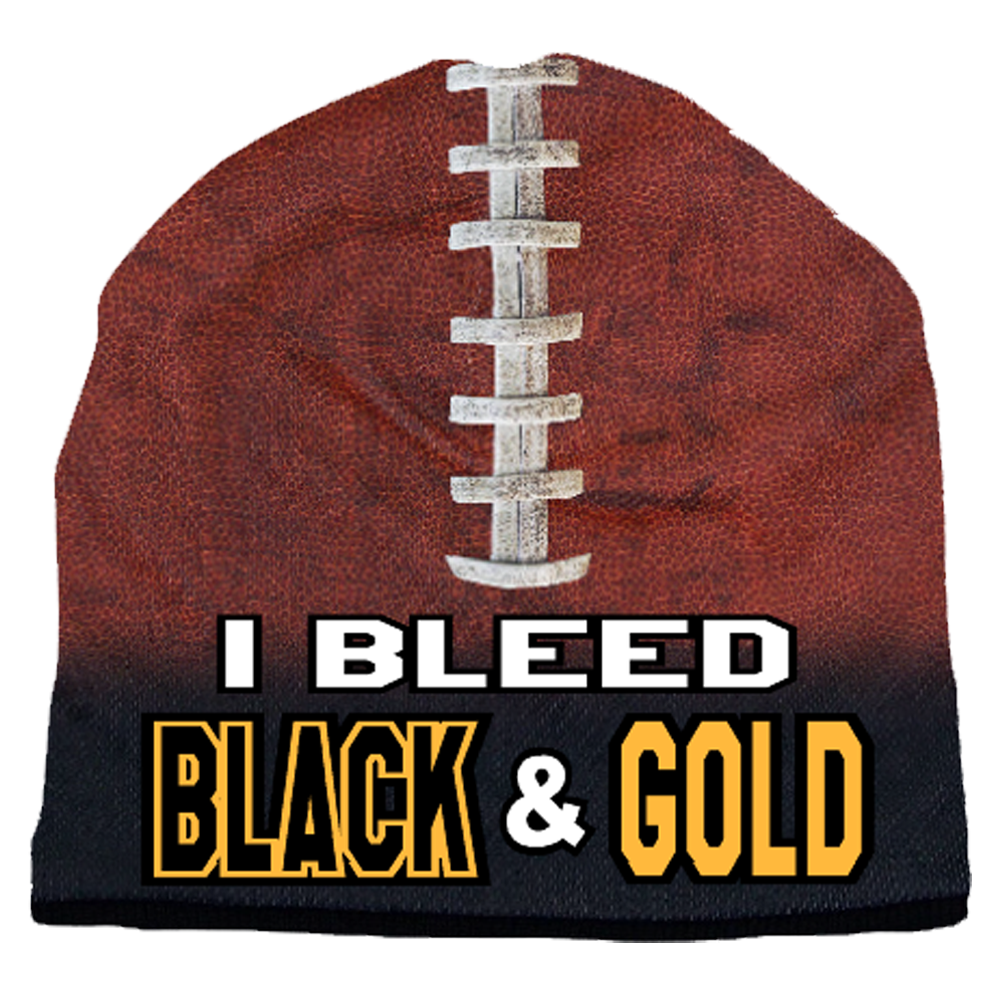 BRIEF INSANITY Black and Gold State Pride Beanie