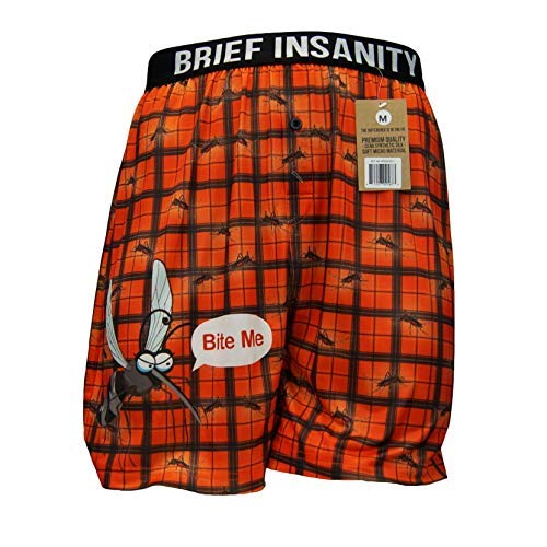 BRIEF INSANITY Mosquito Bite Me Boxer Shorts