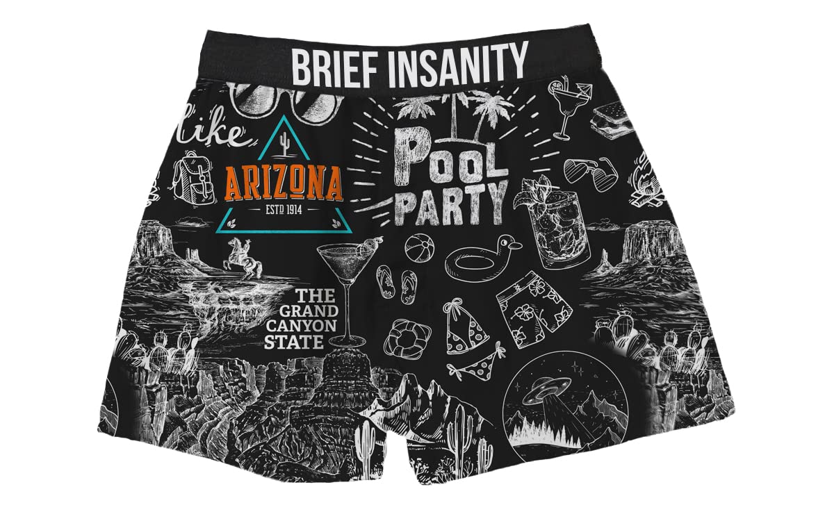 BRIEF INSANITY Arizona Chalk Boxer Shorts
