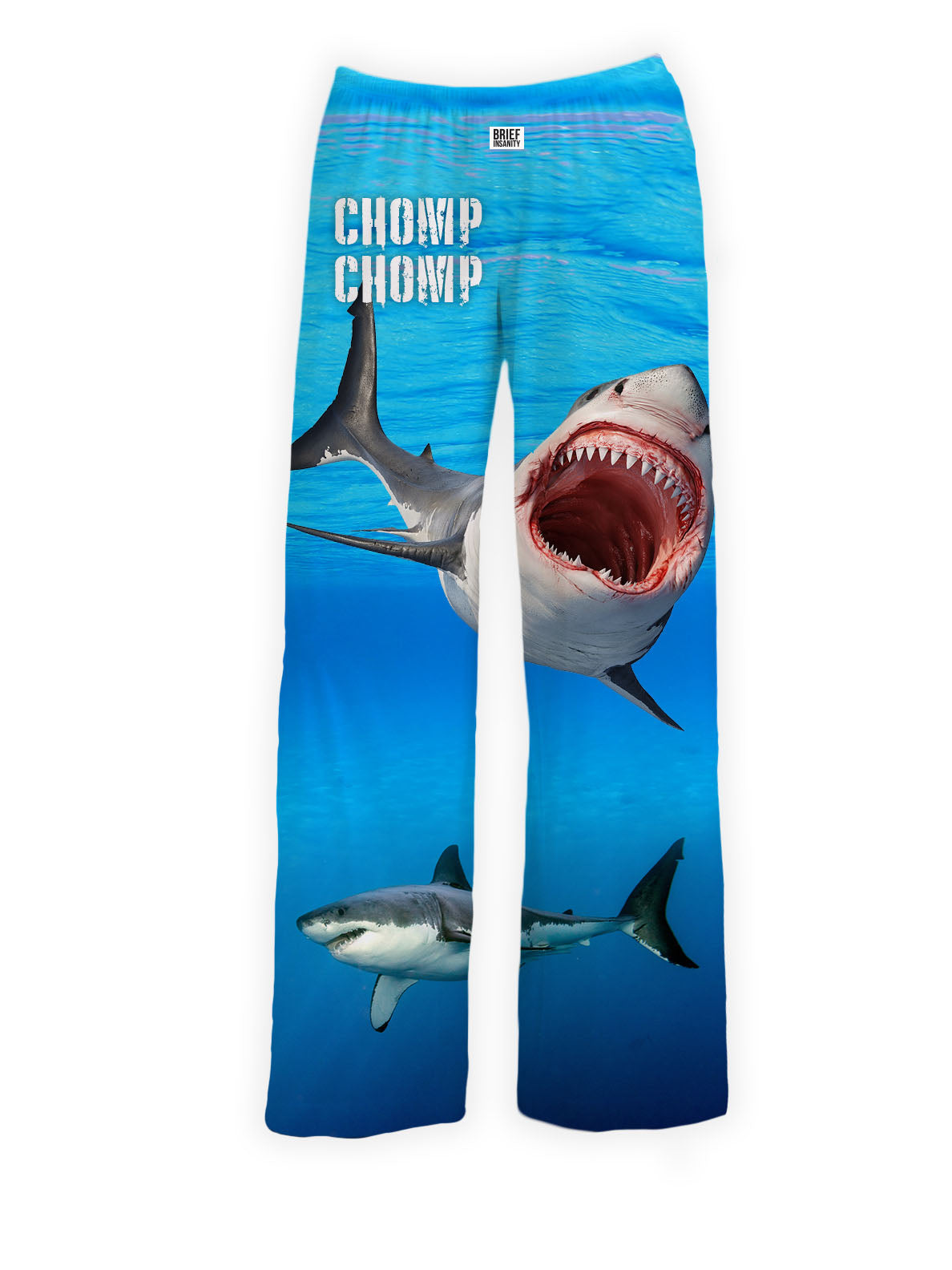 BRIEF INSANITY CHOMP CHOMP Shark Pajama Lounge Pants