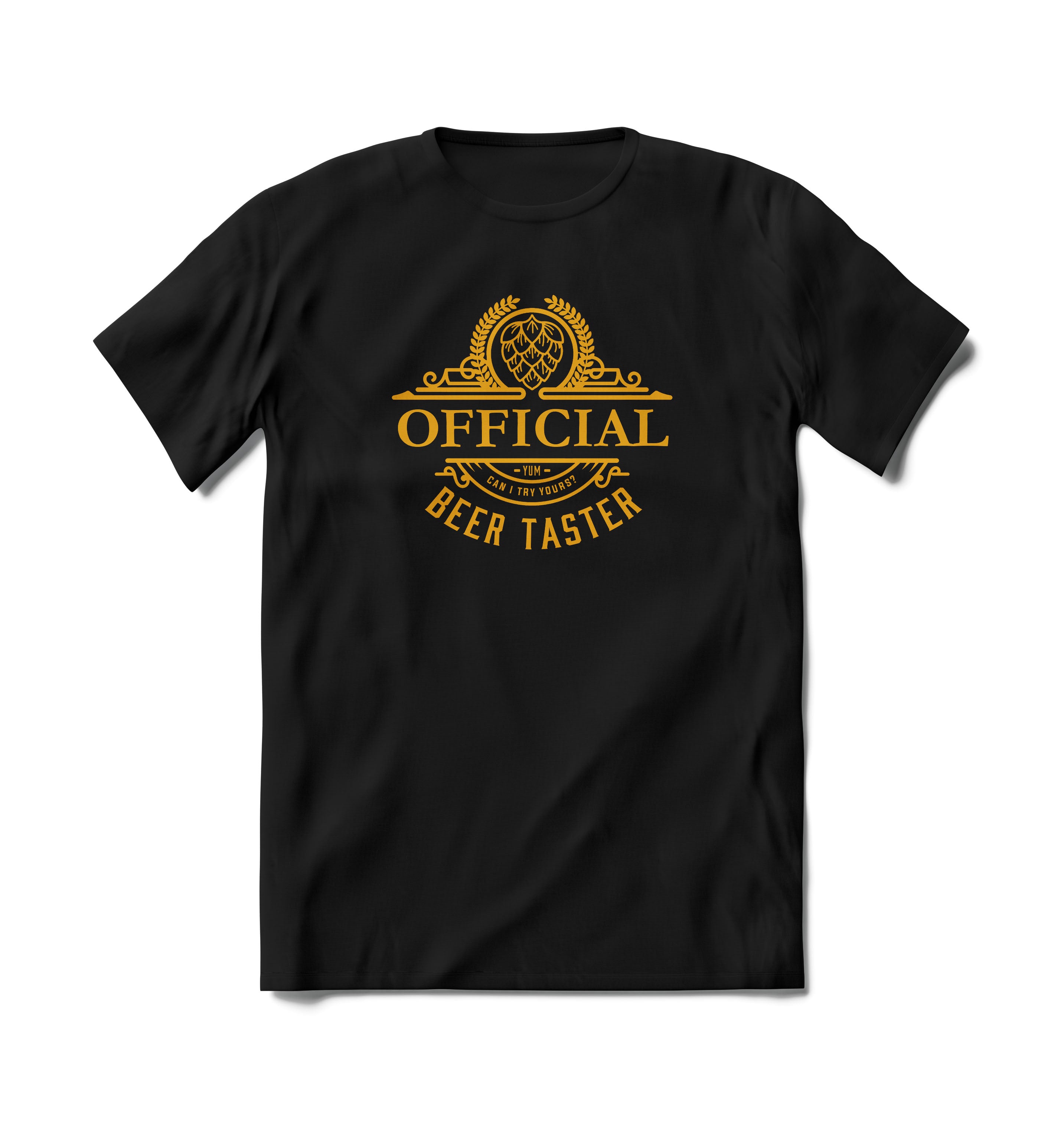 BRIEF INSANITY Official Beer Taster Black Short Sleeve T-Shirt