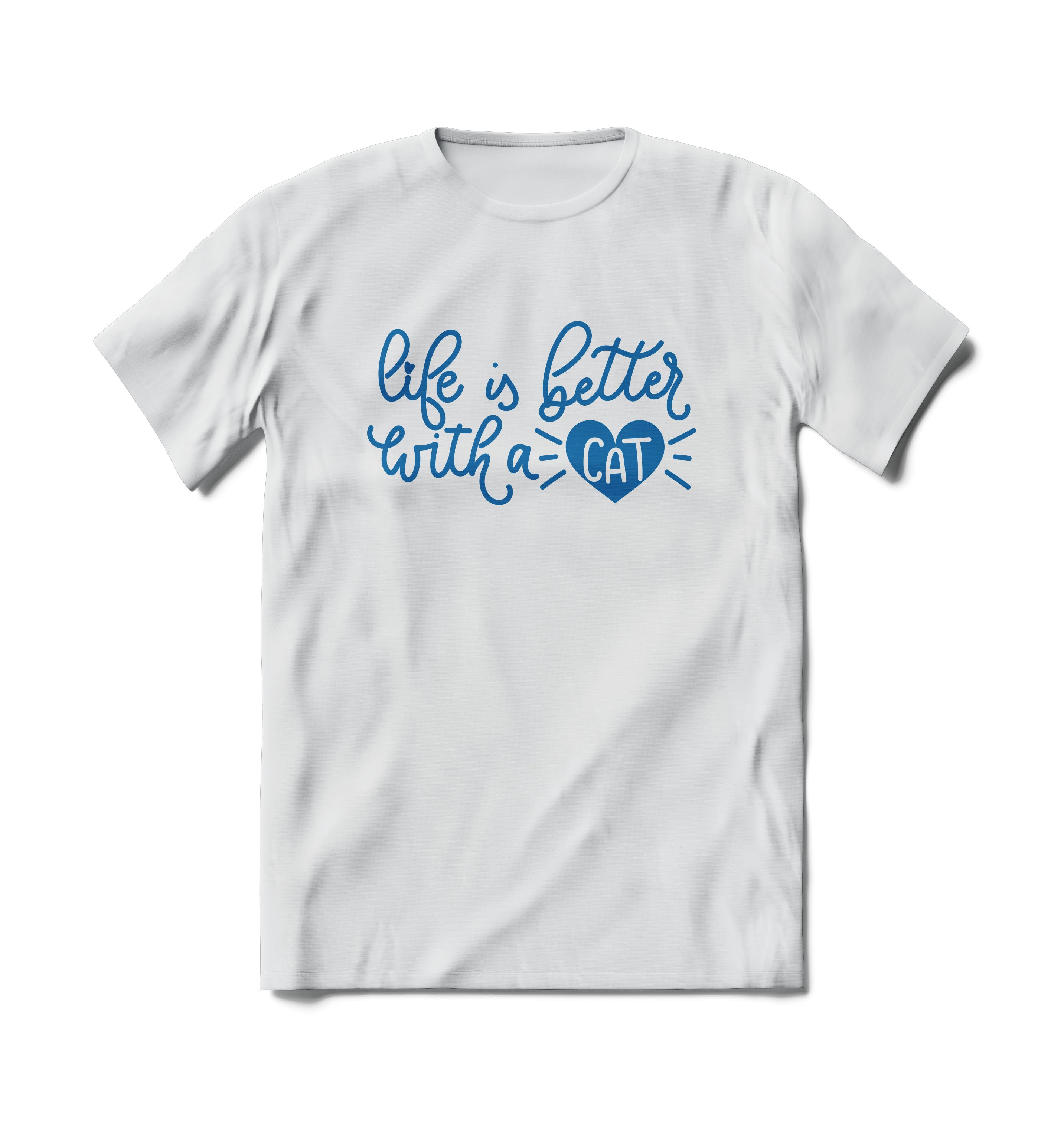 BRIEF INSANITY Life is Better with a Cat Short Sleeve T-Shirt